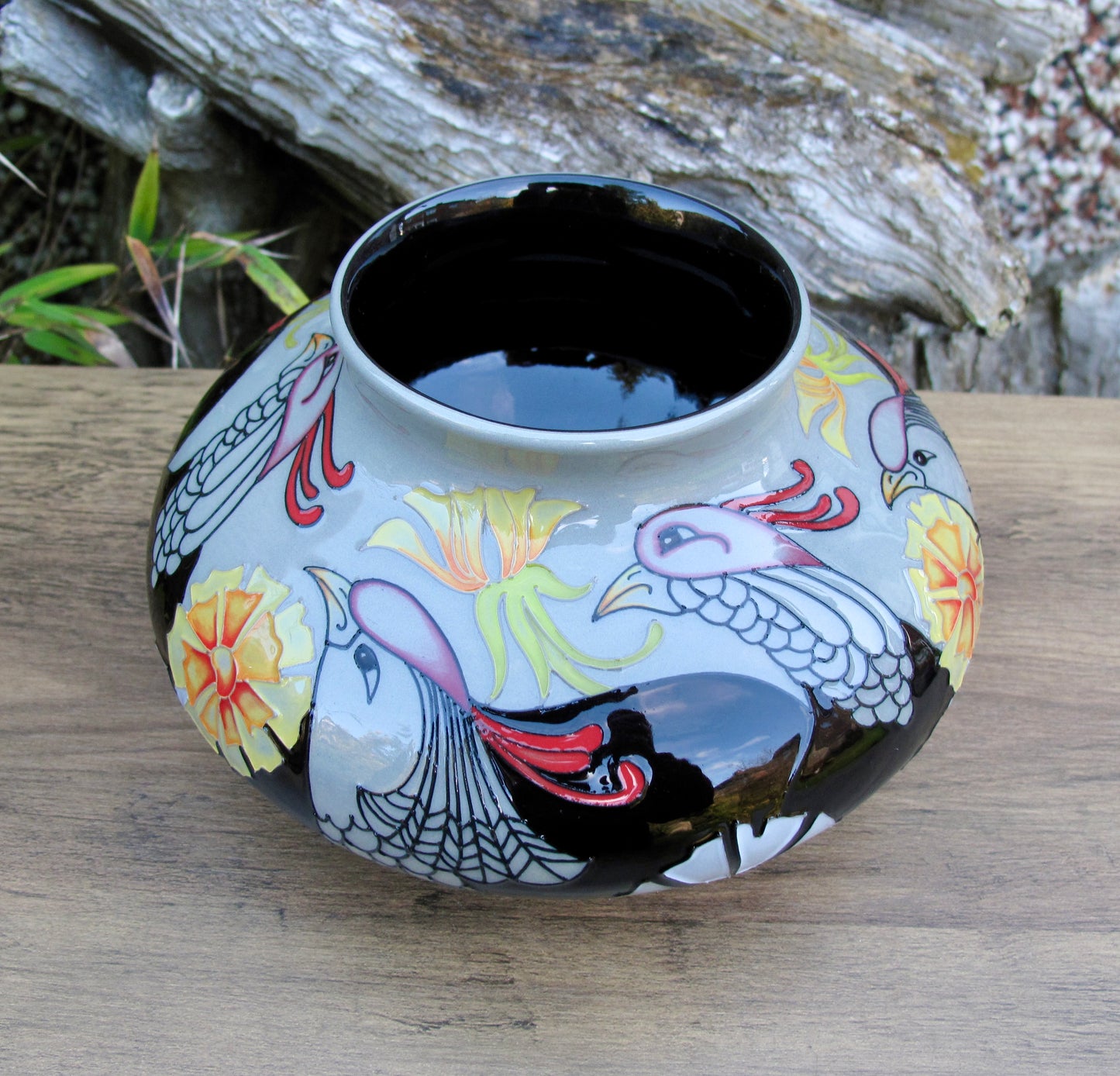 Moorcroft COURTING BIRDS Vase 152/5 Trial 13.11.13 Retail Price £470
