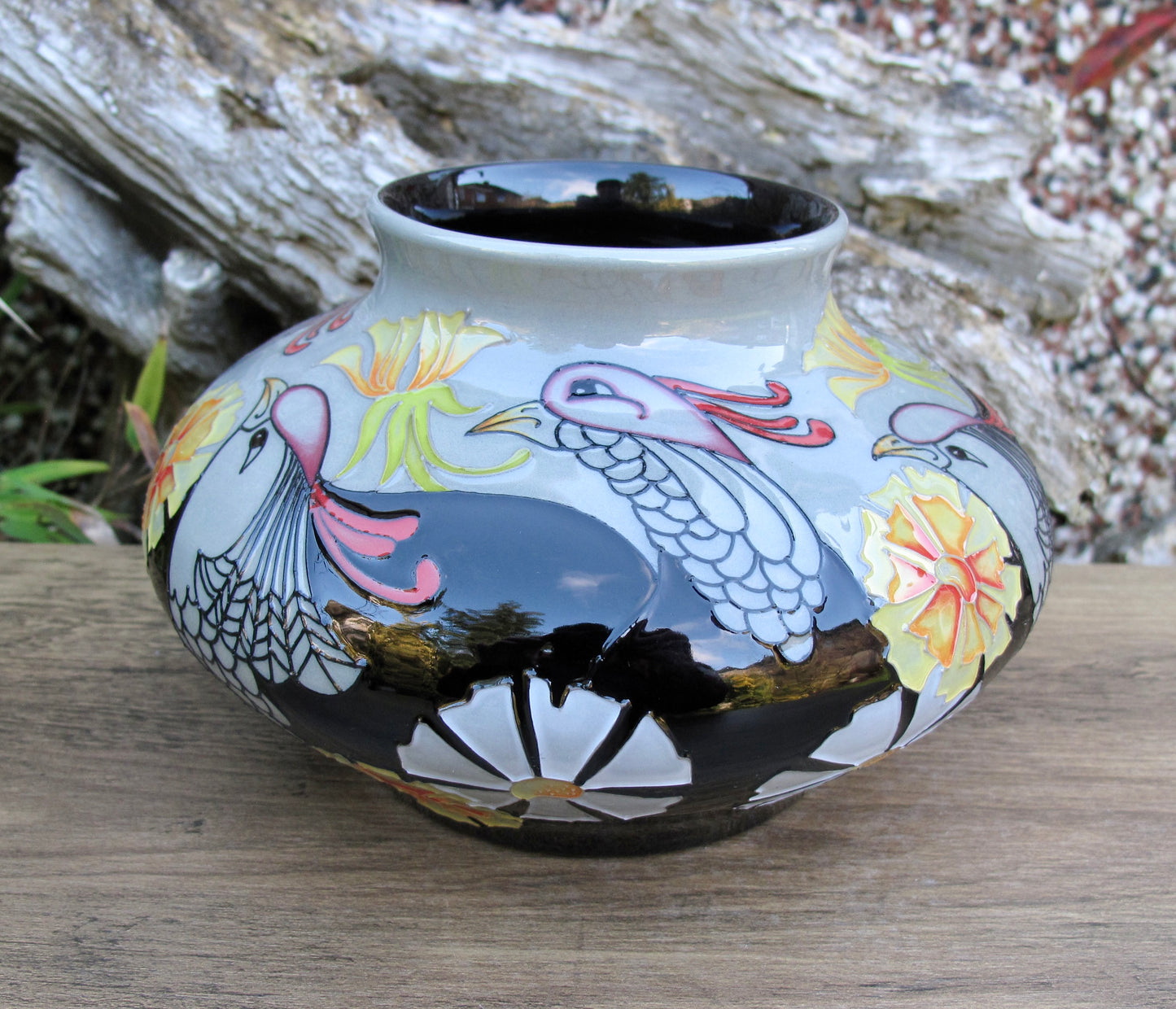 Moorcroft COURTING BIRDS Vase 152/5 Trial 13.11.13 Retail Price £470