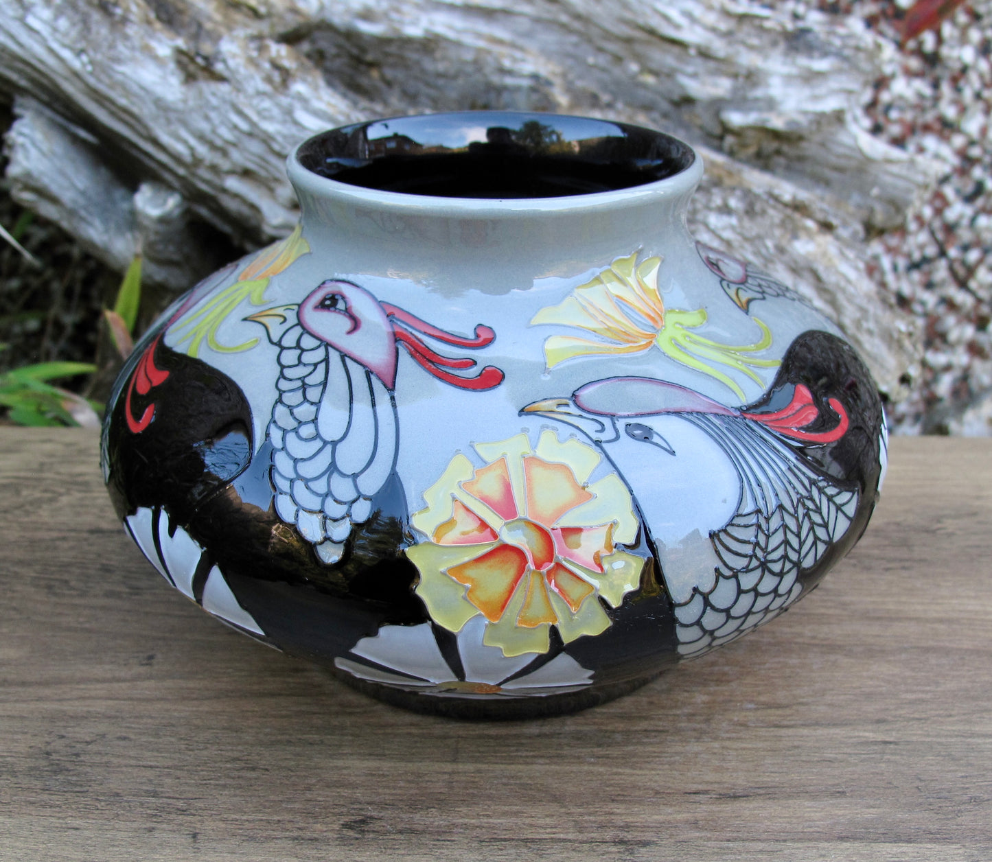 Moorcroft COURTING BIRDS Vase 152/5 Trial 13.11.13 Retail Price £470