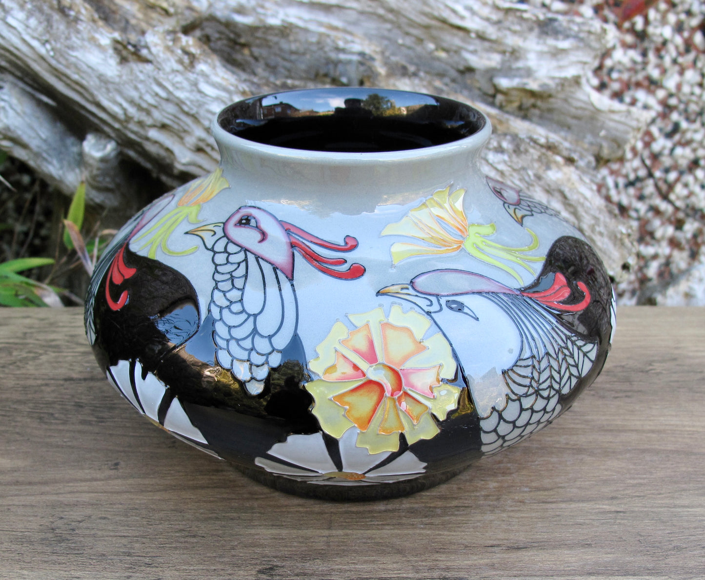 Moorcroft COURTING BIRDS Vase 152/5 Trial 13.11.13 Retail Price £470
