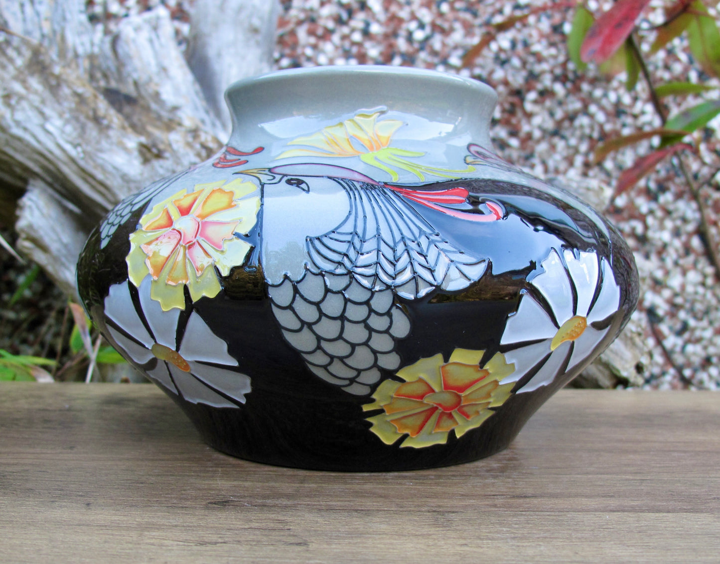 Moorcroft COURTING BIRDS Vase 152/5 Trial 13.11.13 Retail Price £470