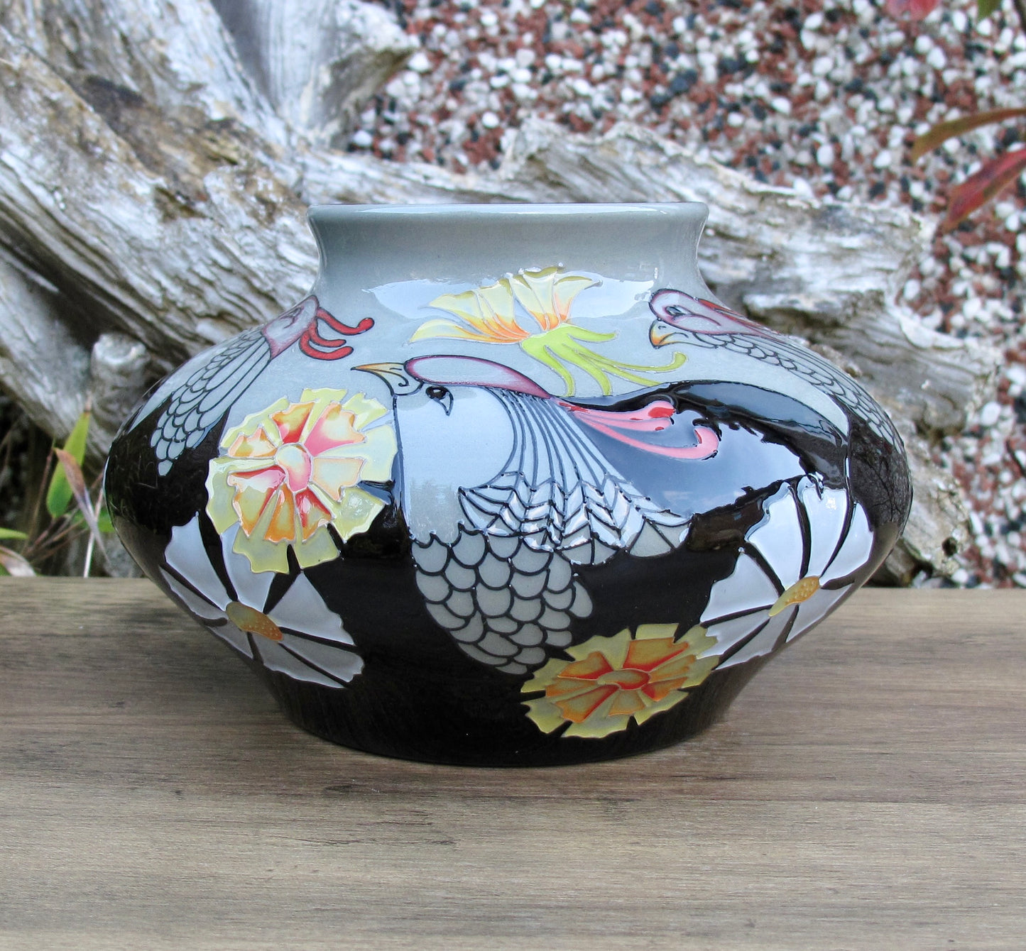 Moorcroft COURTING BIRDS Vase 152/5 Trial 13.11.13 Retail Price £470