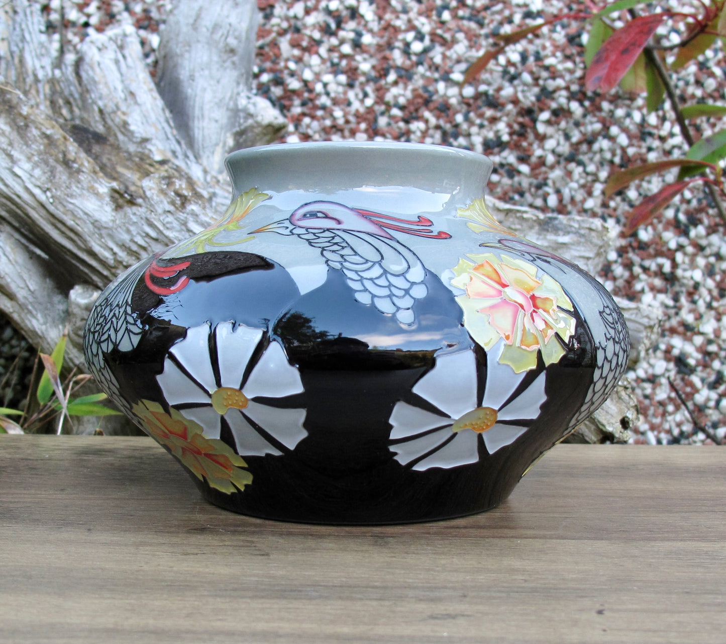 Moorcroft COURTING BIRDS Vase 152/5 Trial 13.11.13 Retail Price £470