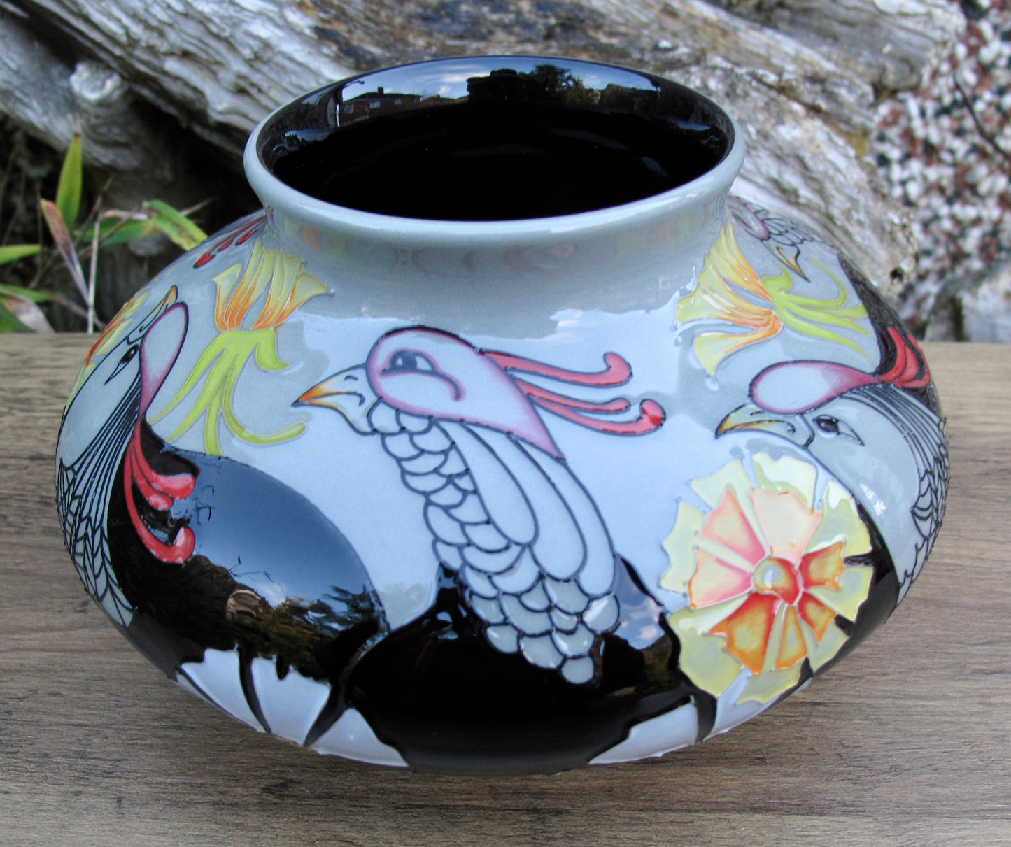 Moorcroft COURTING BIRDS Vase 152/5 Trial 13.11.13 Retail Price £470