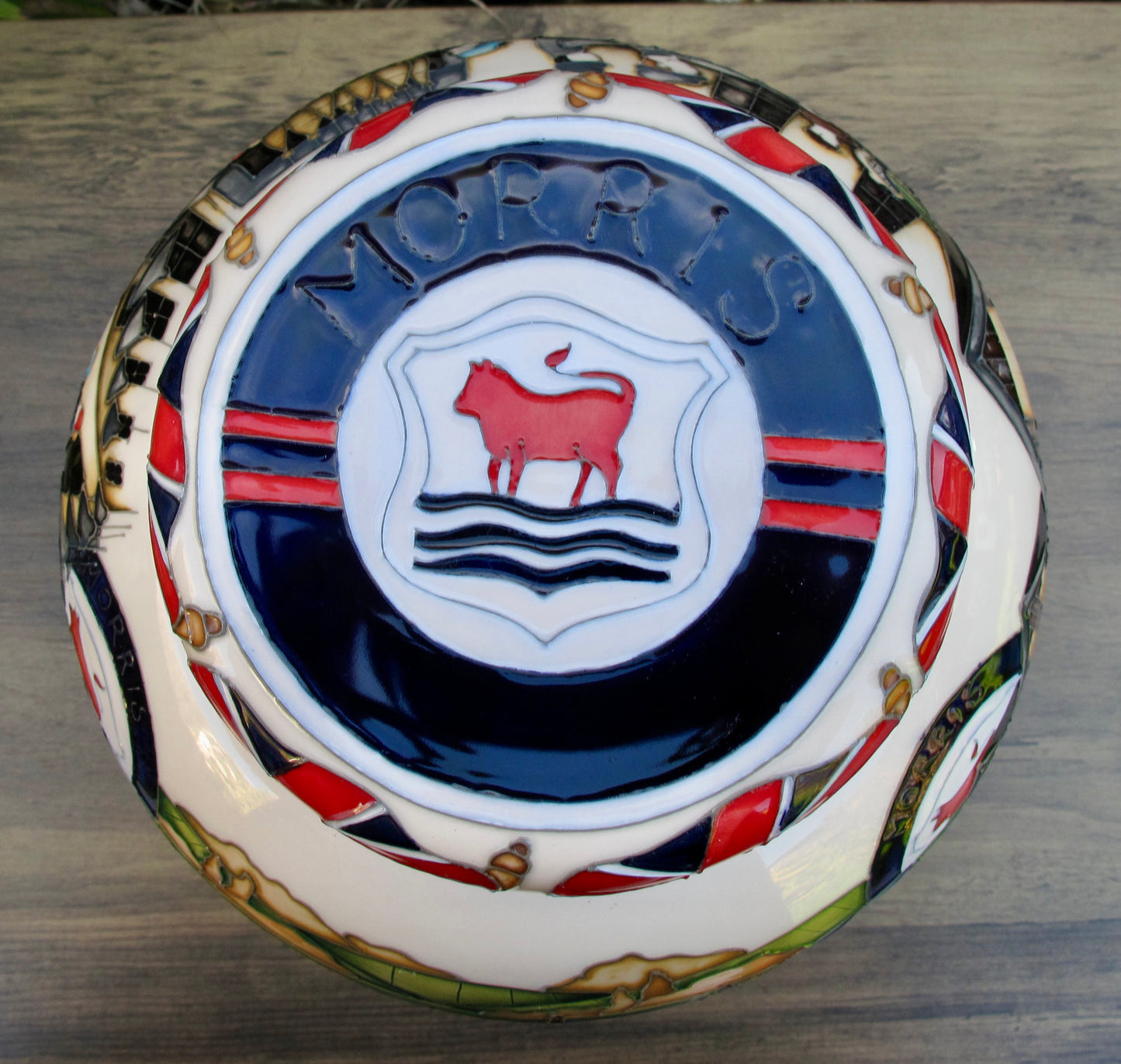 Moorcroft BULLNOSE MORRIS GINGER JAR 969/10 Trial 3.2.2014 Retail Price £1915