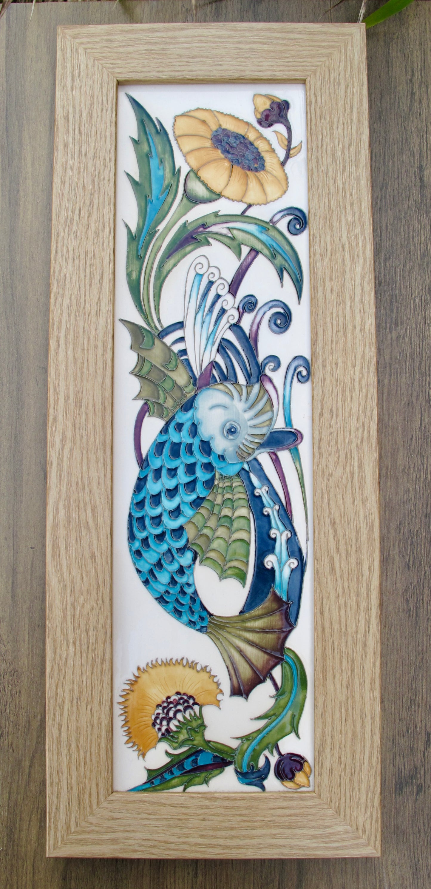 Moorcroft FISHING FOR DREAMS CATFISH Trial Date 3.3.14 Plaque Retail Rprice £385