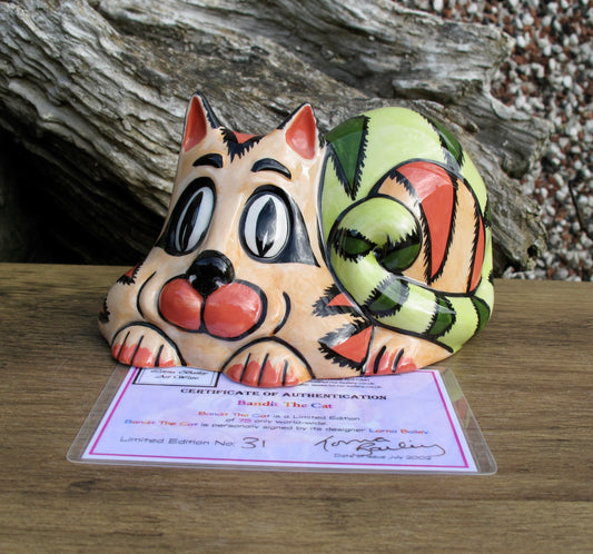 Lorna Bailey BANDIT THE CAT Limited Edition 31/75 COA