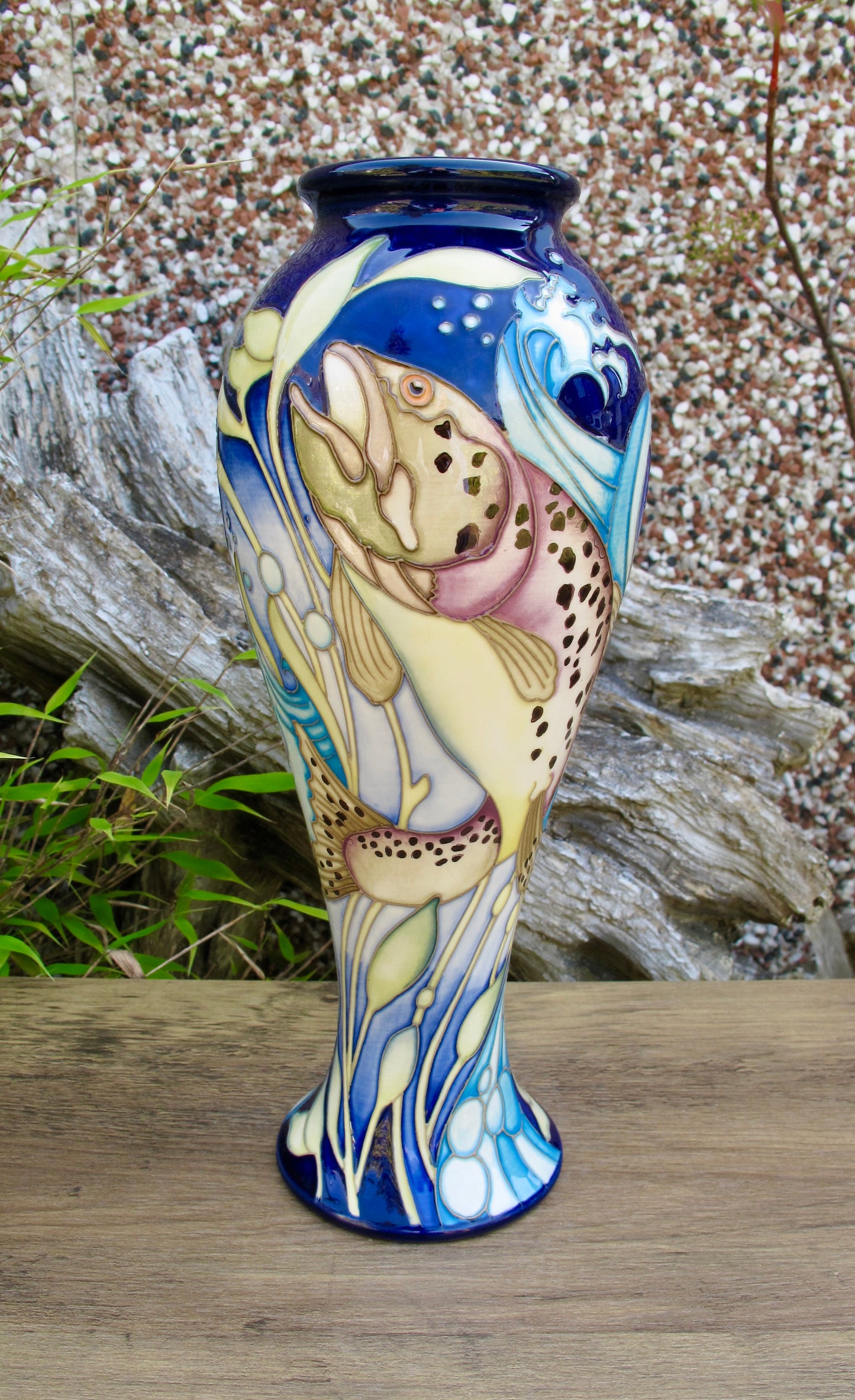 Moorcroft Rare RAINBOW TROUT VASE 75/10 Trial Dated 7.5.24 Retail Price £765