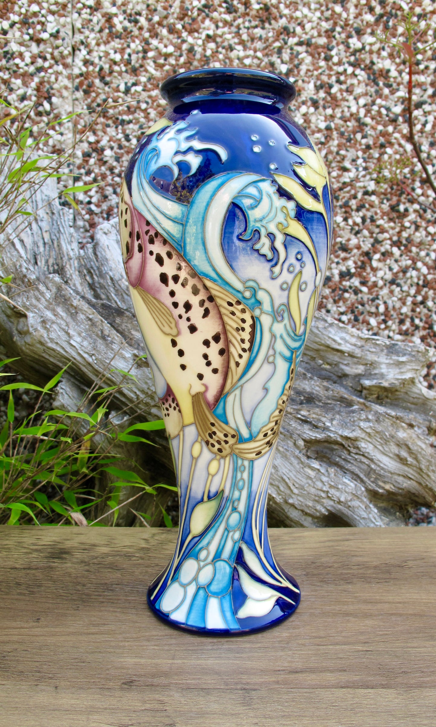 Moorcroft Rare RAINBOW TROUT VASE 75/10 Trial Dated 7.5.24 Retail Price £765