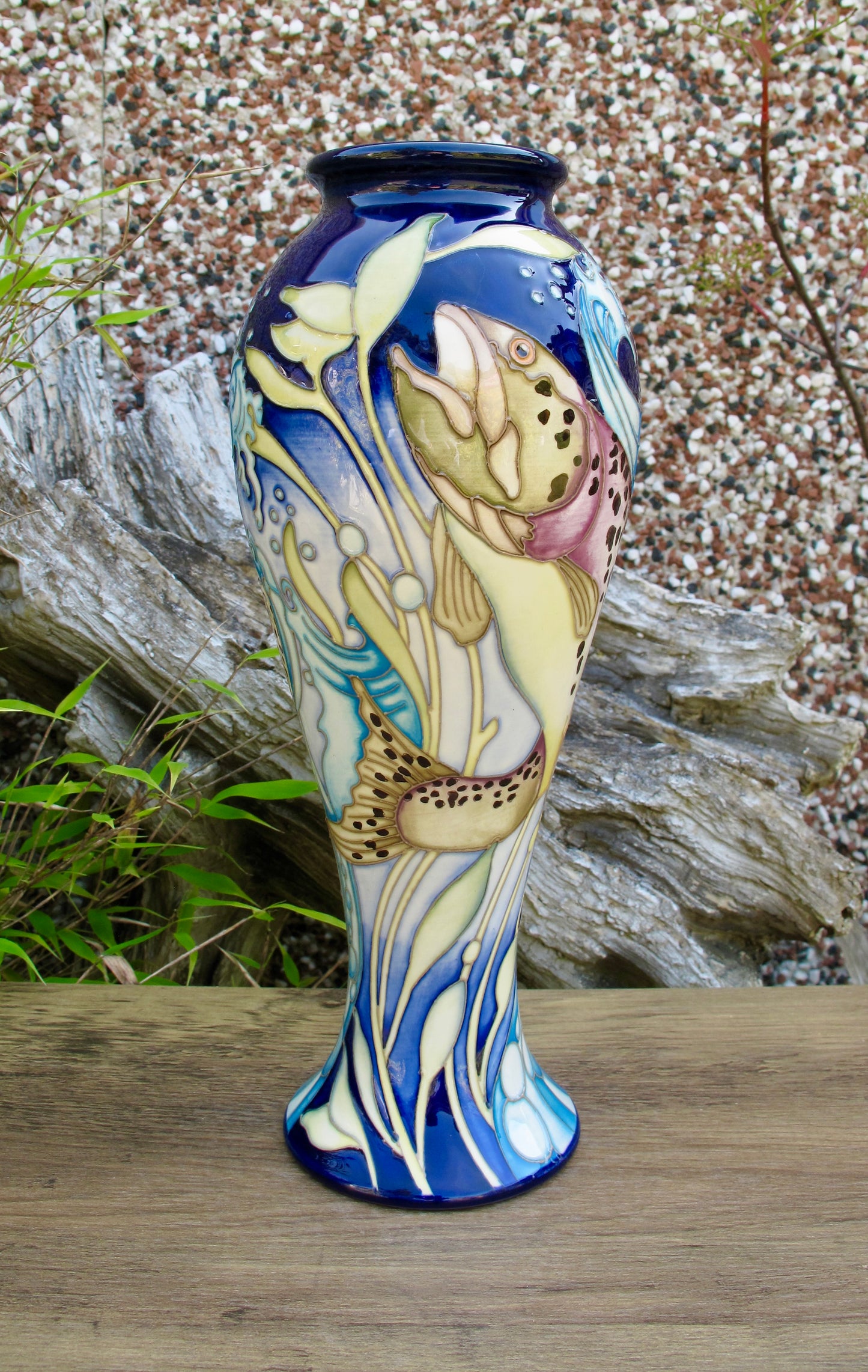 Moorcroft Rare RAINBOW TROUT VASE 75/10 Trial Dated 7.5.24 Retail Price £765