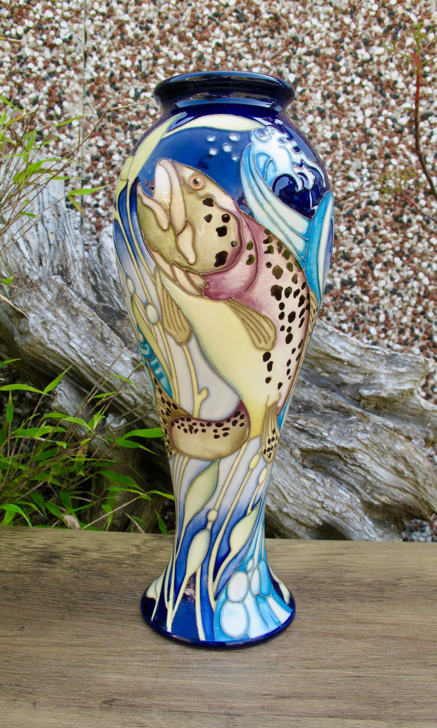 Moorcroft Rare RAINBOW TROUT VASE 75/10 Trial Dated 7.5.24 Retail Price £765