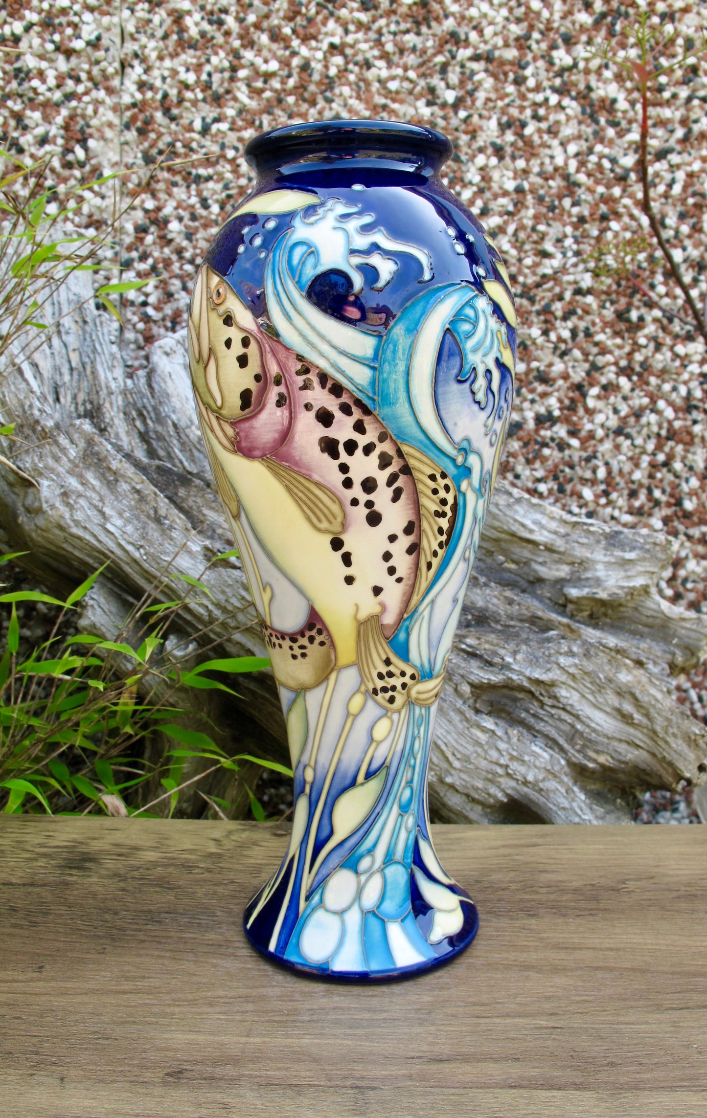 Moorcroft Rare RAINBOW TROUT VASE 75/10 Trial Dated 7.5.24 Retail Price £765
