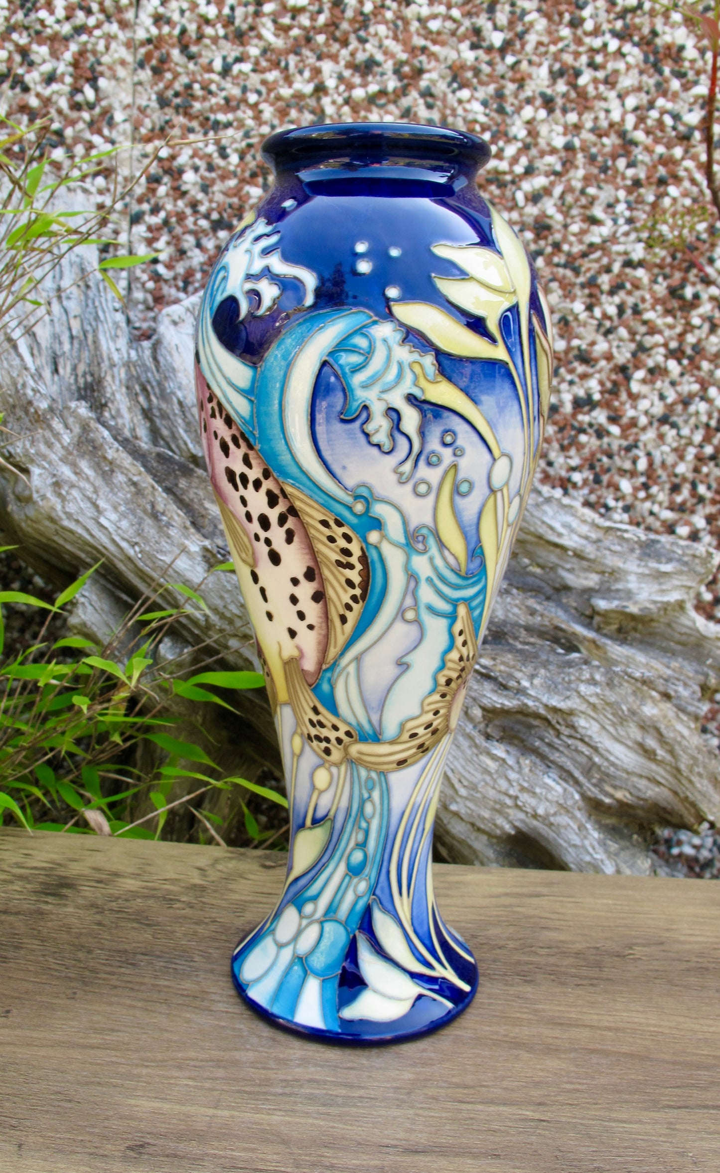 Moorcroft Rare RAINBOW TROUT VASE 75/10 Trial Dated 7.5.24 Retail Price £765
