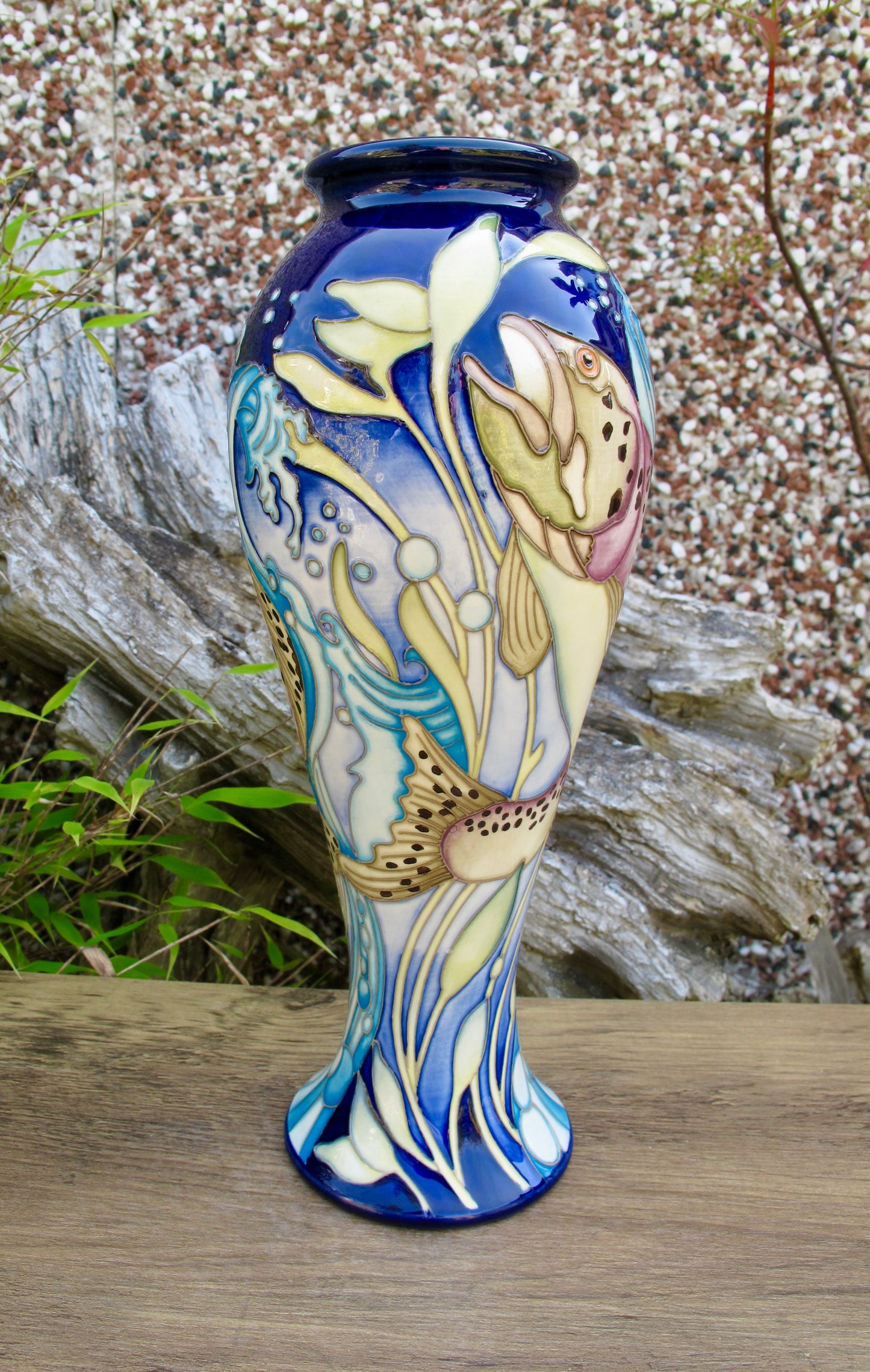 Moorcroft Rare RAINBOW TROUT VASE 75/10 Trial Dated 7.5.24 Retail Price £765