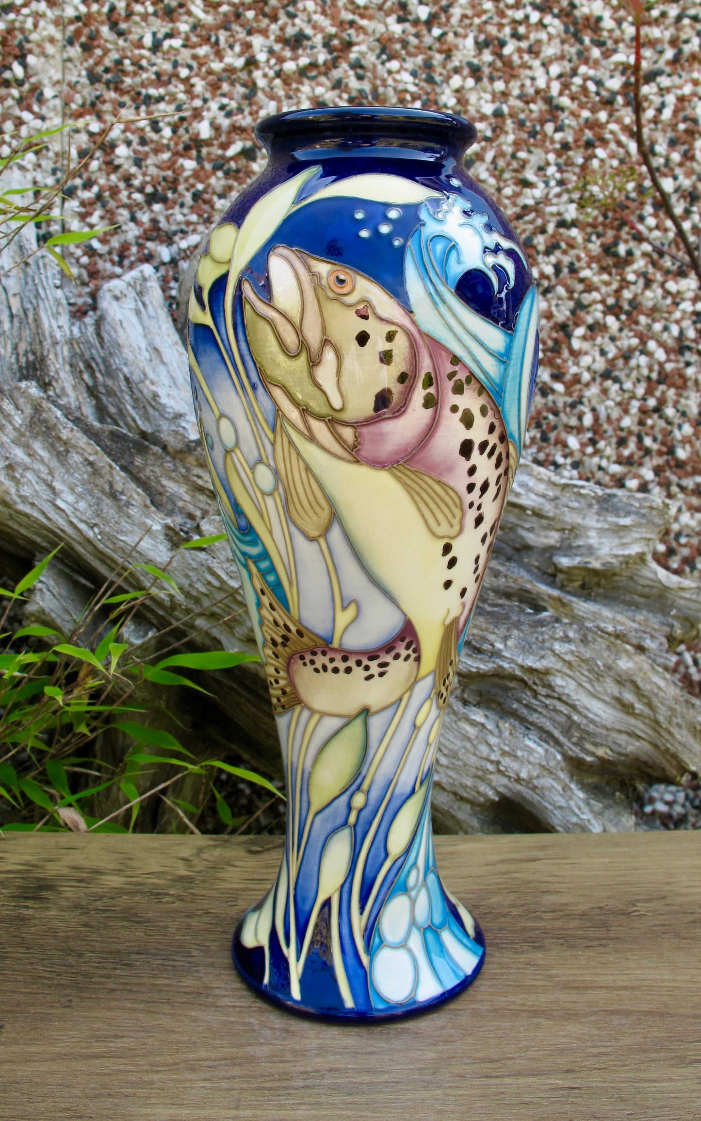 Moorcroft Rare RAINBOW TROUT VASE 75/10 Trial Dated 7.5.24 Retail Price £765