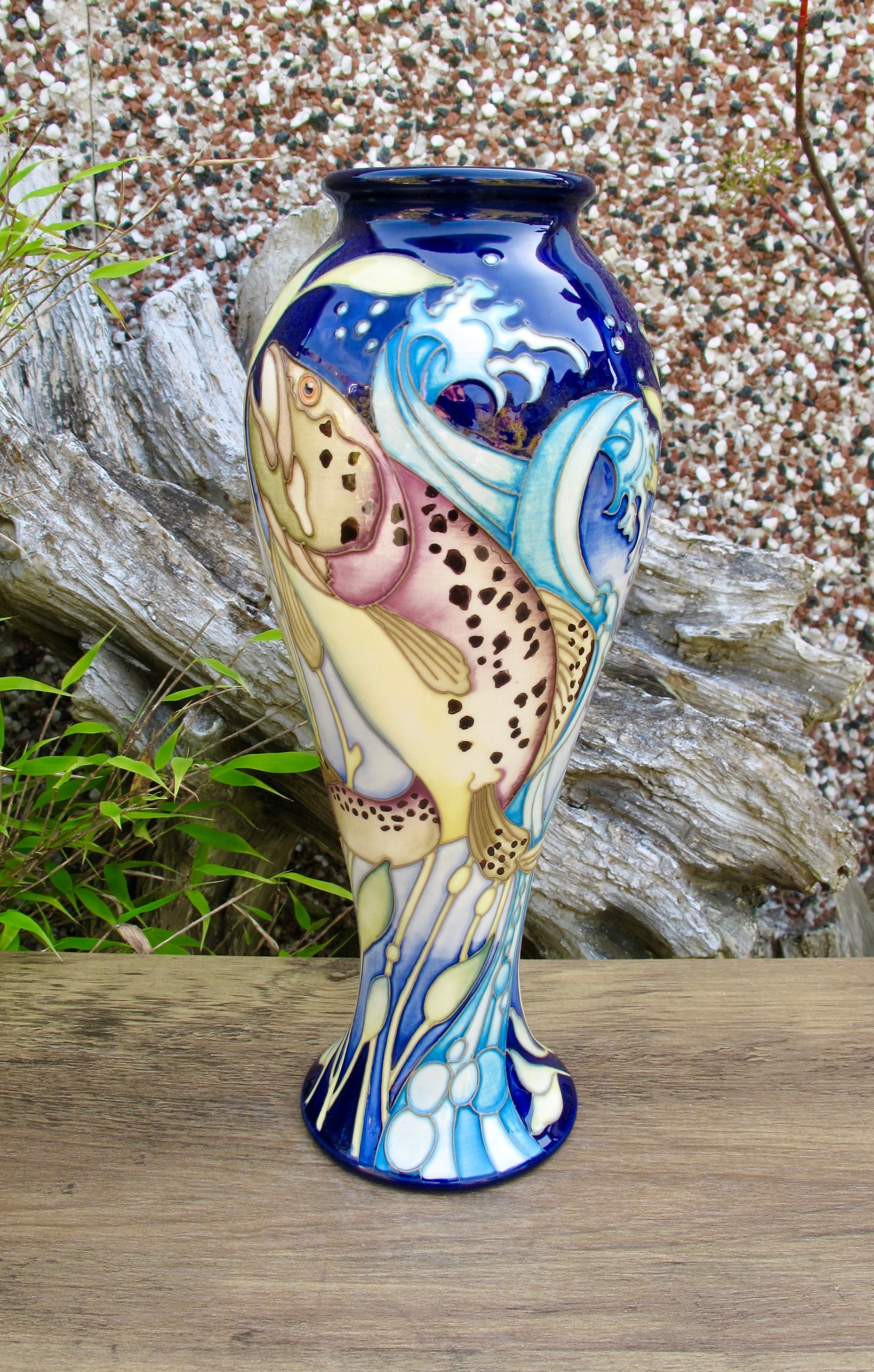 Moorcroft Rare RAINBOW TROUT VASE 75/10 Trial Dated 7.5.24 Retail Price £765