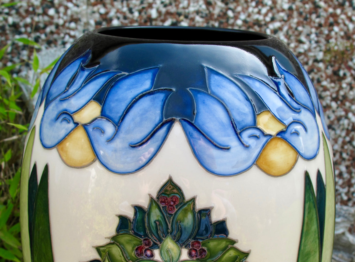 Moorcroft VOYSEY'S ORCHARD 101/14 Trial Vase dated 2.12.15 Retail Price £1590