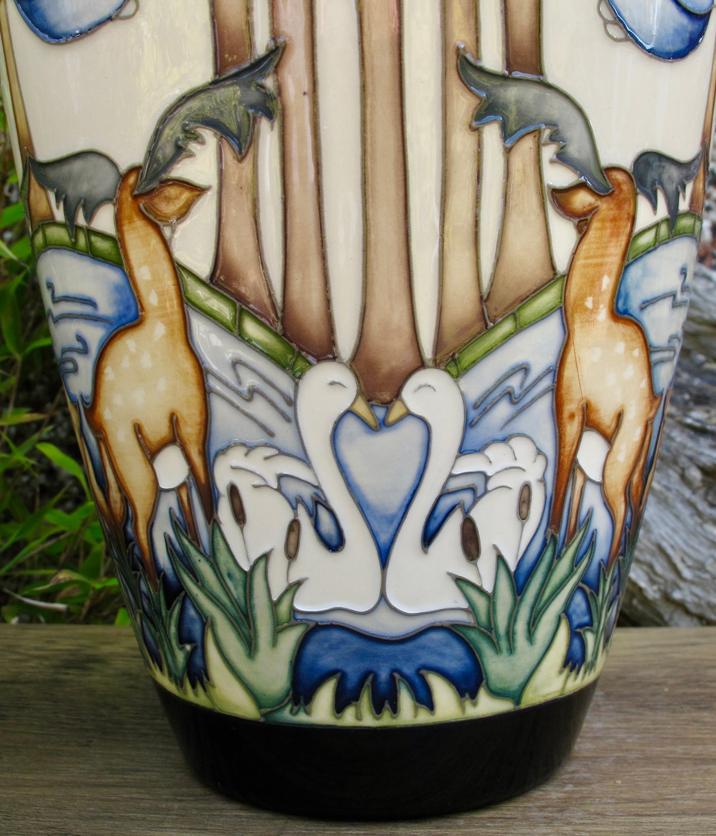 Moorcroft VOYSEY'S ORCHARD 101/14 Trial Vase dated 2.12.15 Retail Price £1590