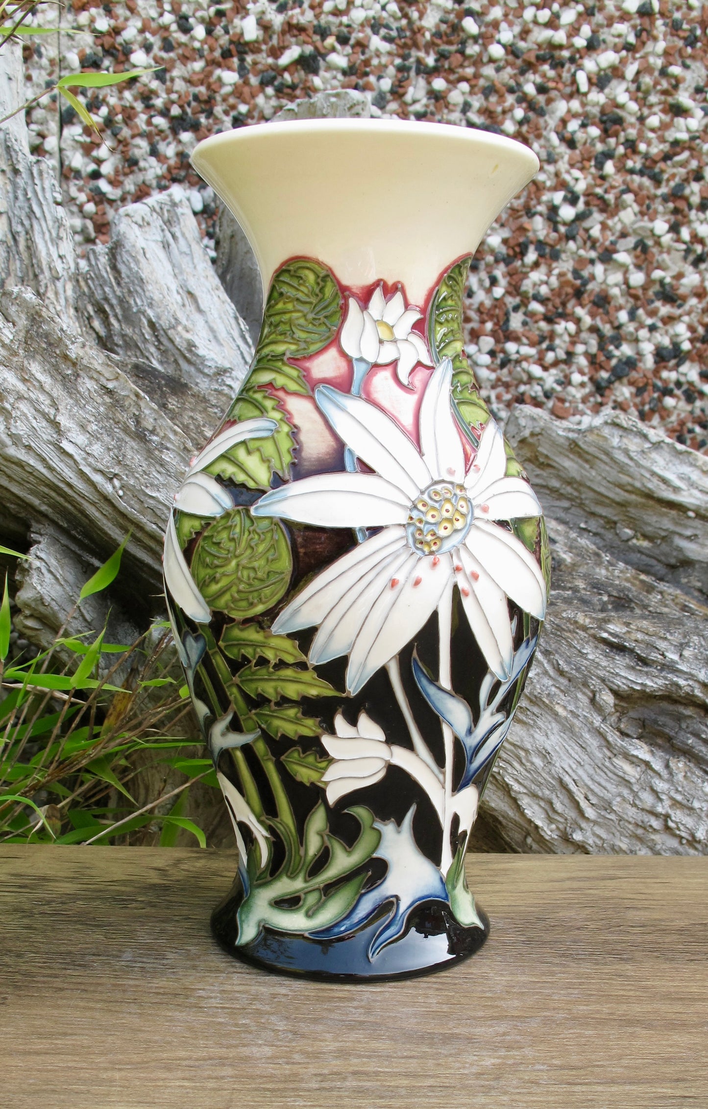 Moorcroft FLANNEL FLOWERS Vase 226/7 Trial Dated 10.12.20 Retail Price £595