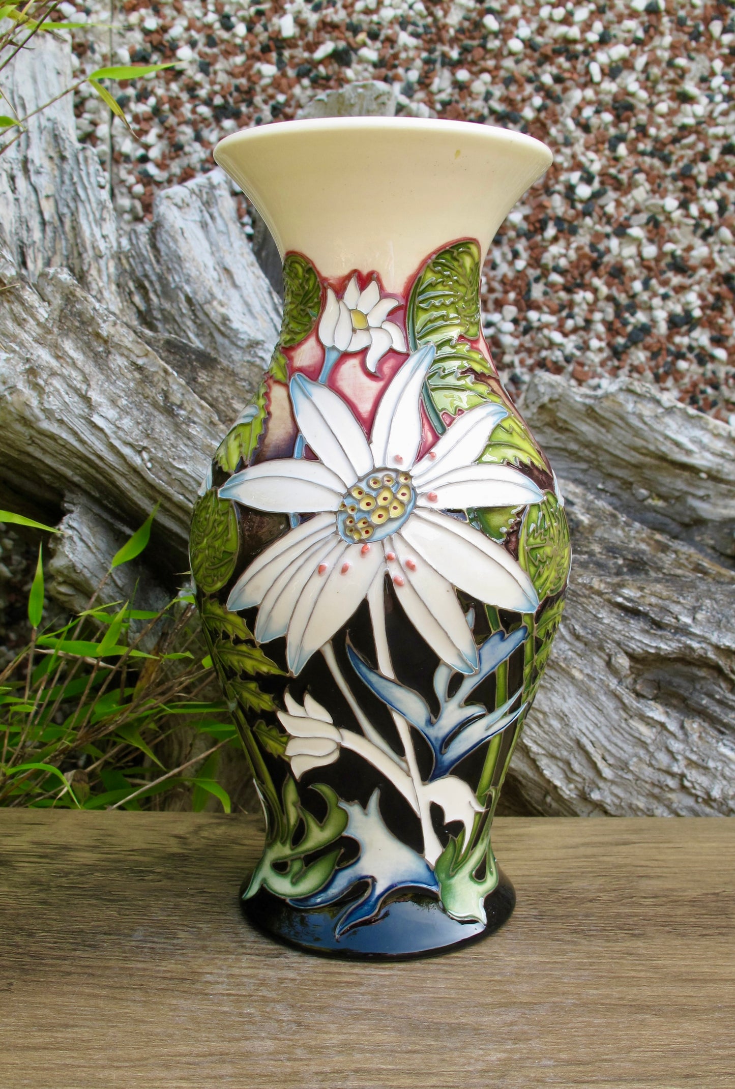 Moorcroft FLANNEL FLOWERS Vase 226/7 Trial Dated 10.12.20 Retail Price £595