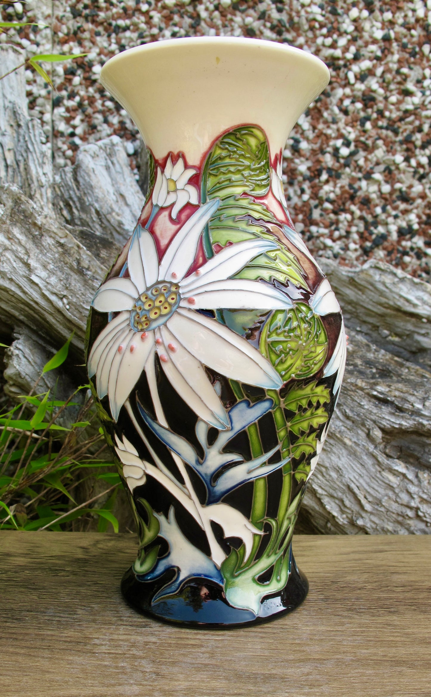 Moorcroft FLANNEL FLOWERS Vase 226/7 Trial Dated 10.12.20 Retail Price £595
