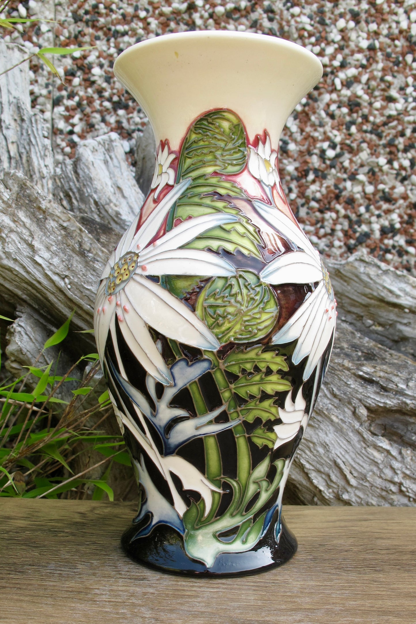 Moorcroft FLANNEL FLOWERS Vase 226/7 Trial Dated 10.12.20 Retail Price £595