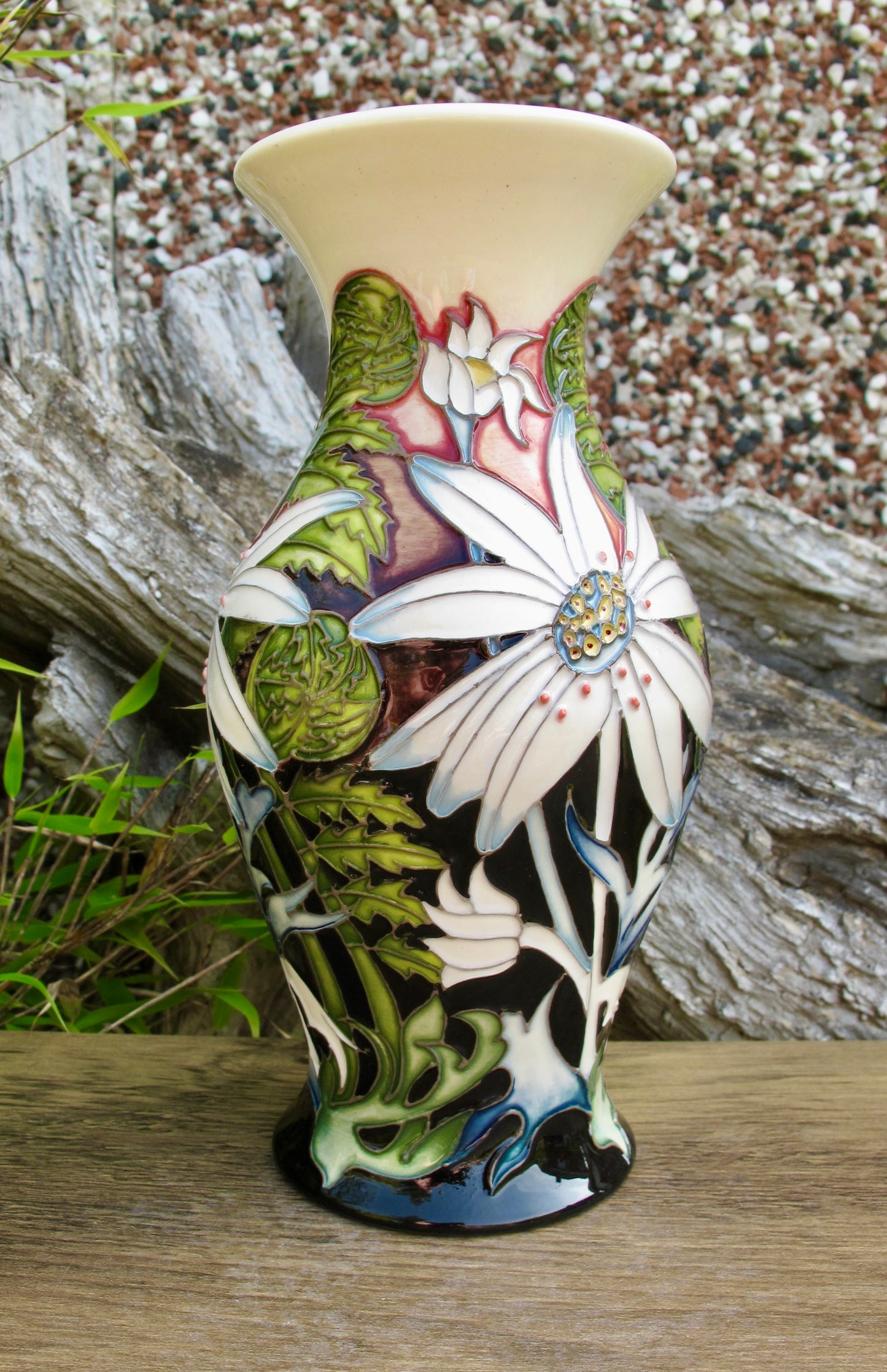 Moorcroft FLANNEL FLOWERS Vase 226/7 Trial Dated 10.12.20 Retail Price £595