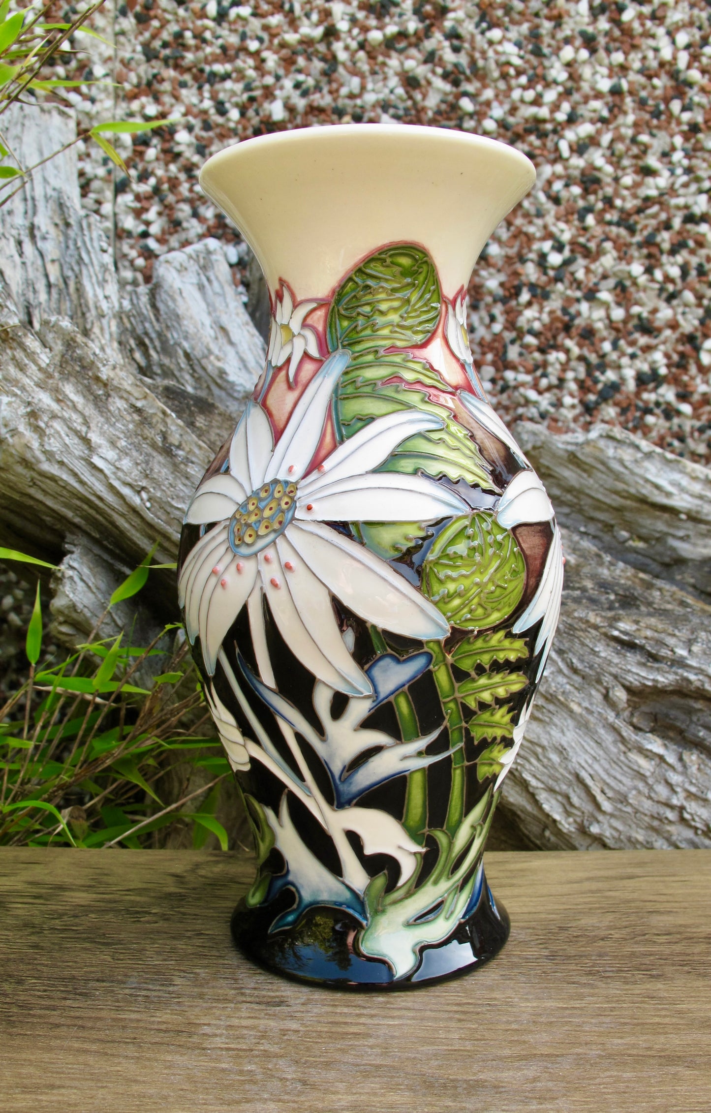 Moorcroft FLANNEL FLOWERS Vase 226/7 Trial Dated 10.12.20 Retail Price £595