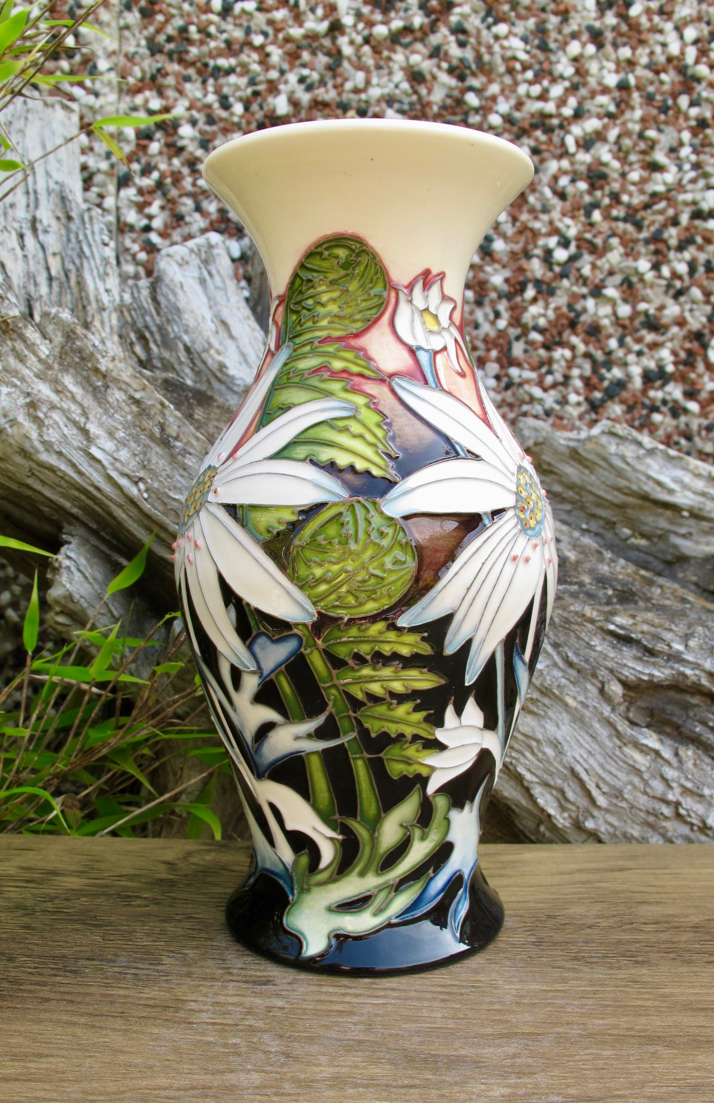 Moorcroft FLANNEL FLOWERS Vase 226/7 Trial Dated 10.12.20 Retail Price £595
