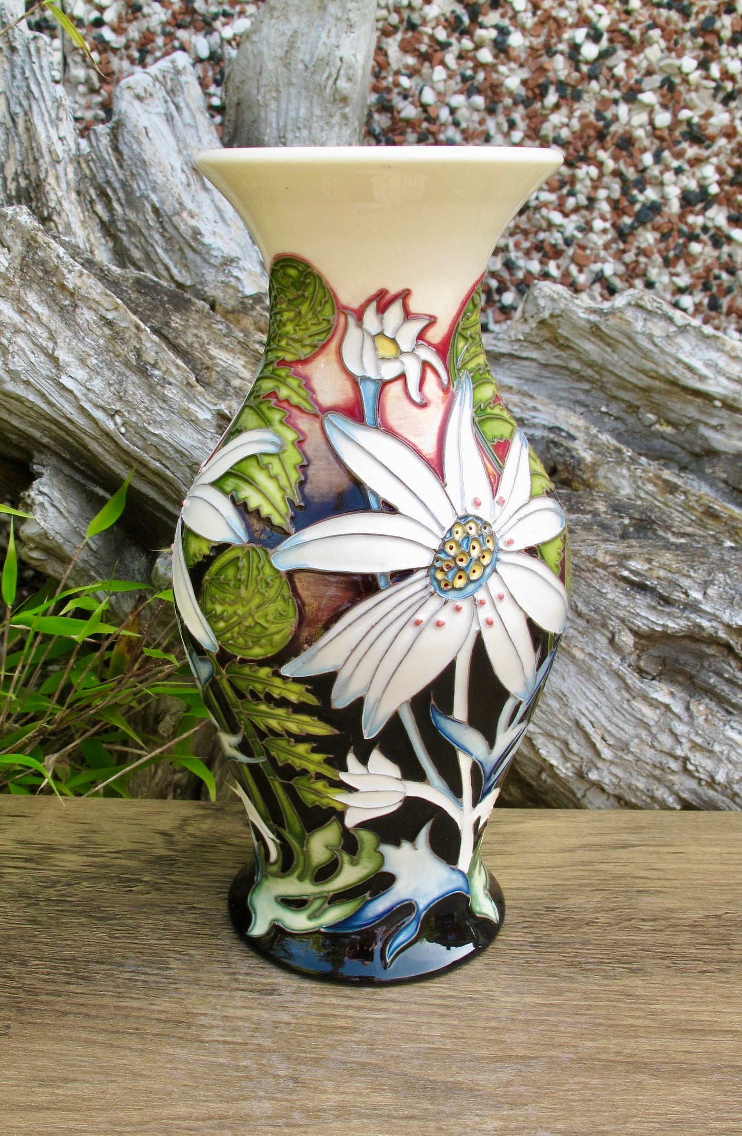Moorcroft FLANNEL FLOWERS Vase 226/7 Trial Dated 10.12.20 Retail Price £595