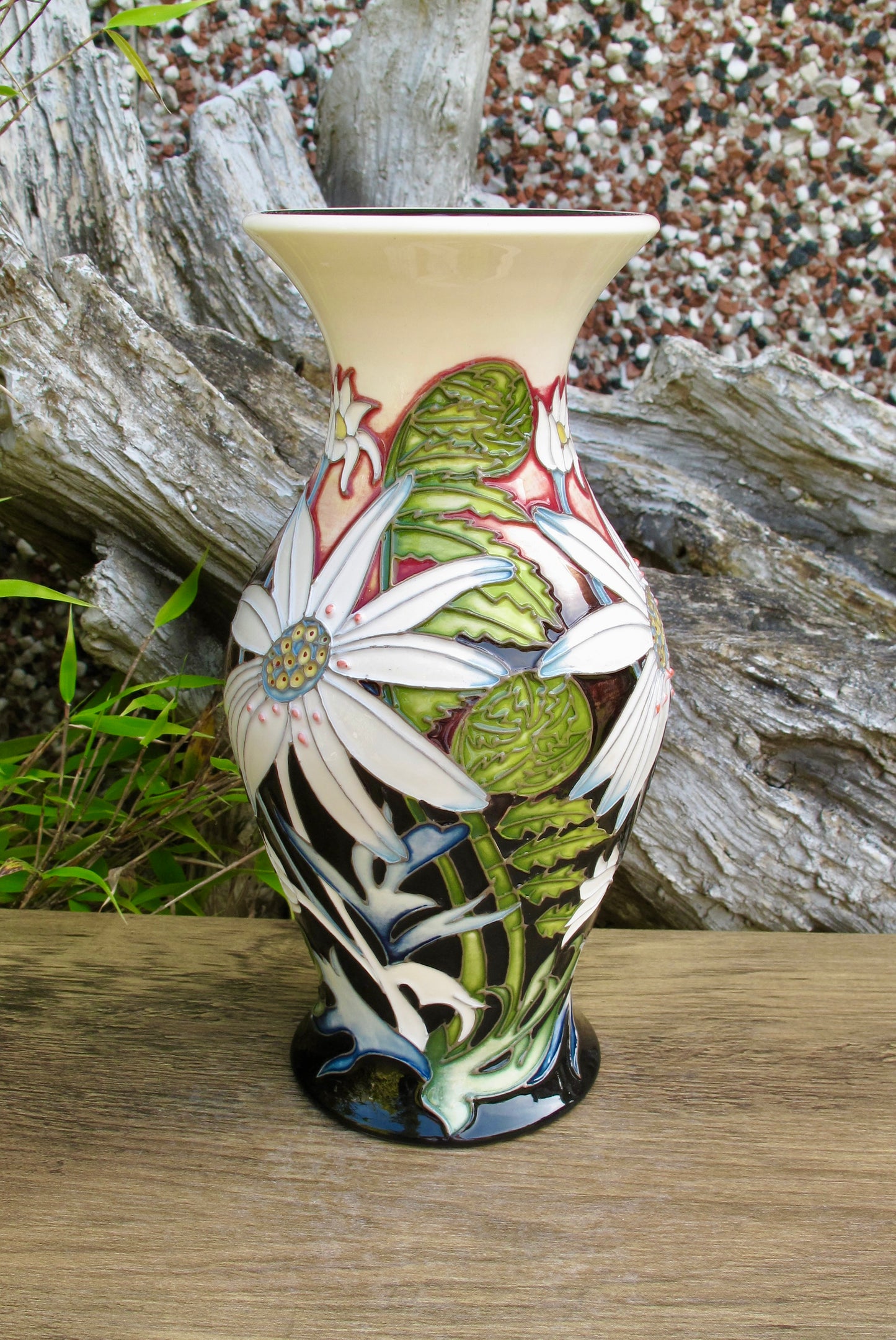 Moorcroft FLANNEL FLOWERS Vase 226/7 Trial Dated 10.12.20 Retail Price £595