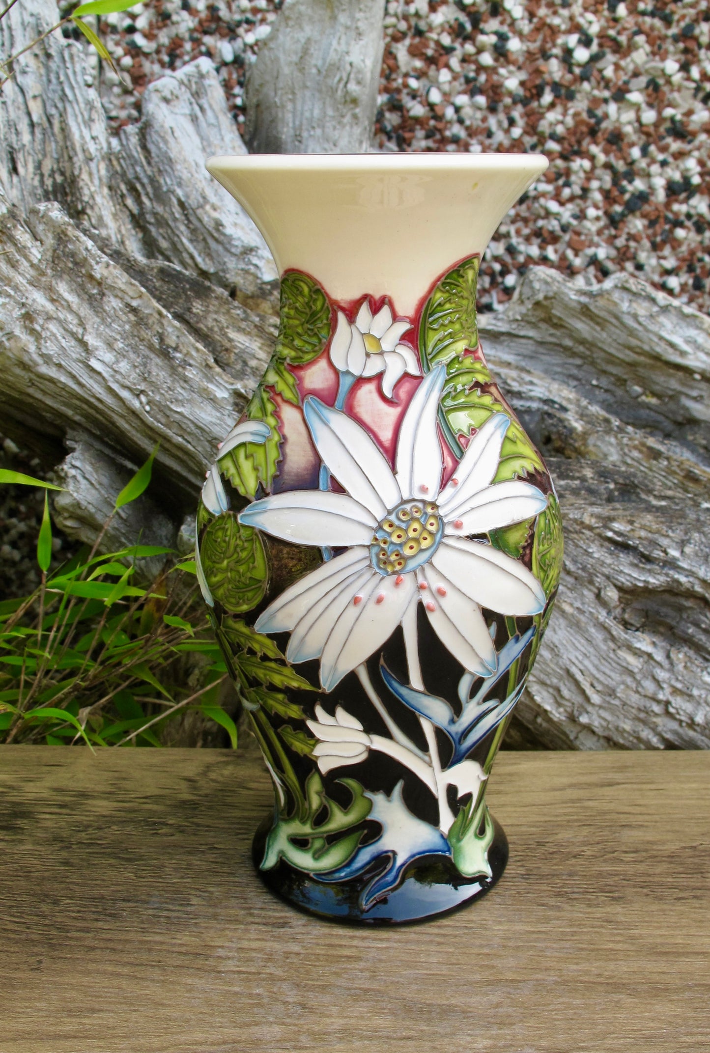 Moorcroft FLANNEL FLOWERS Vase 226/7 Trial Dated 10.12.20 Retail Price £595