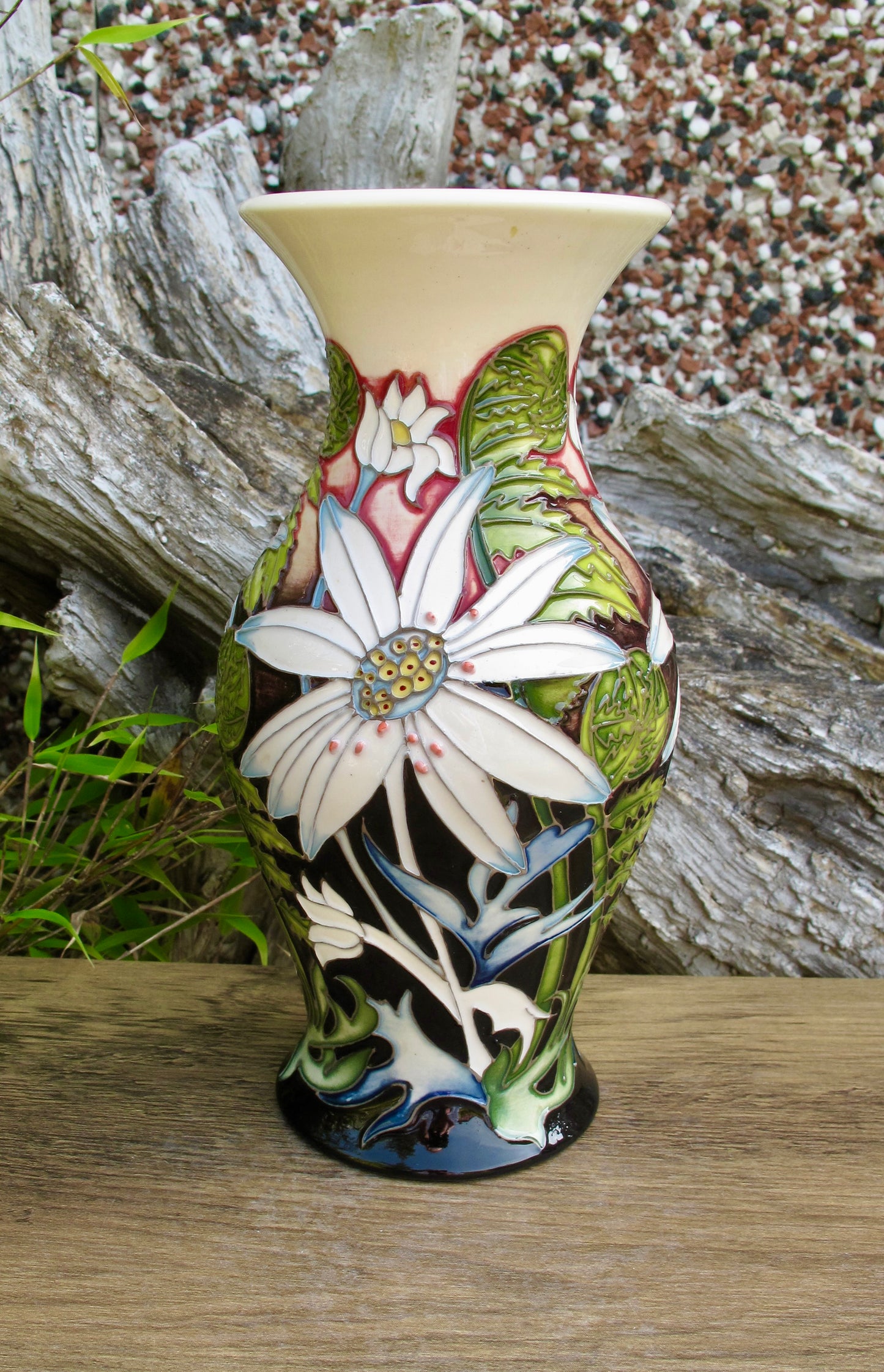 Moorcroft FLANNEL FLOWERS Vase 226/7 Trial Dated 10.12.20 Retail Price £595