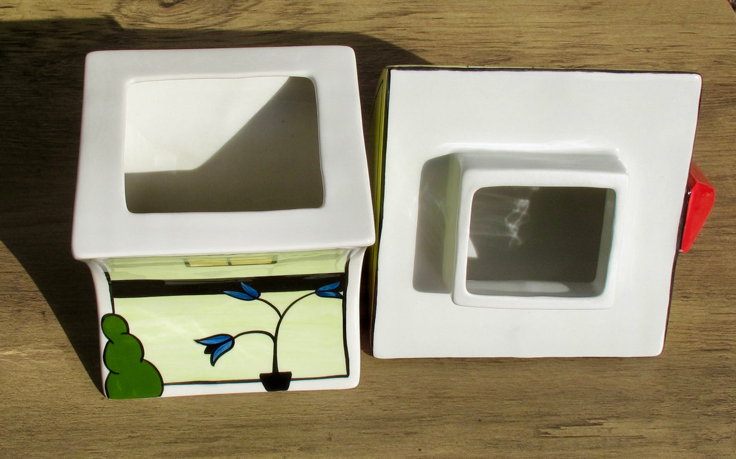 Lorna Baiey ART DECO COTTAGE COVERED POT COLOURWAY Limited Edition 1/6 Open Day 24.11.07