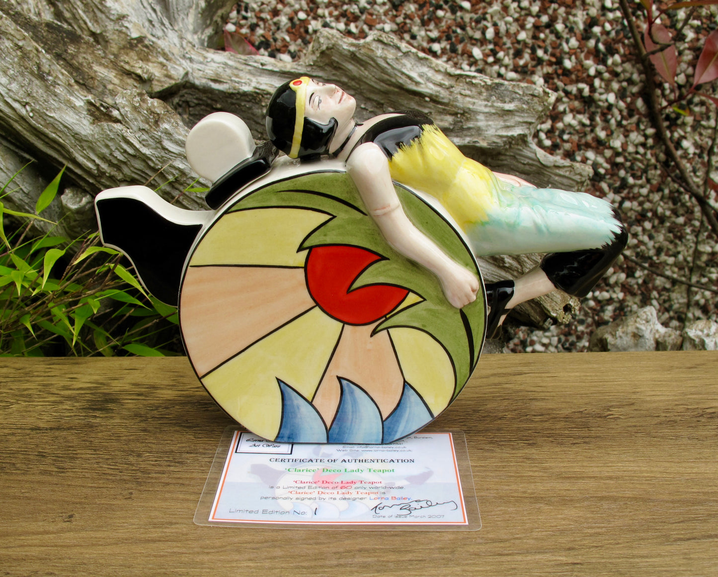 Lorna Bailey CLARICE DECO LADY TEAPOT Limited Edition 1/60 March 2007 COA