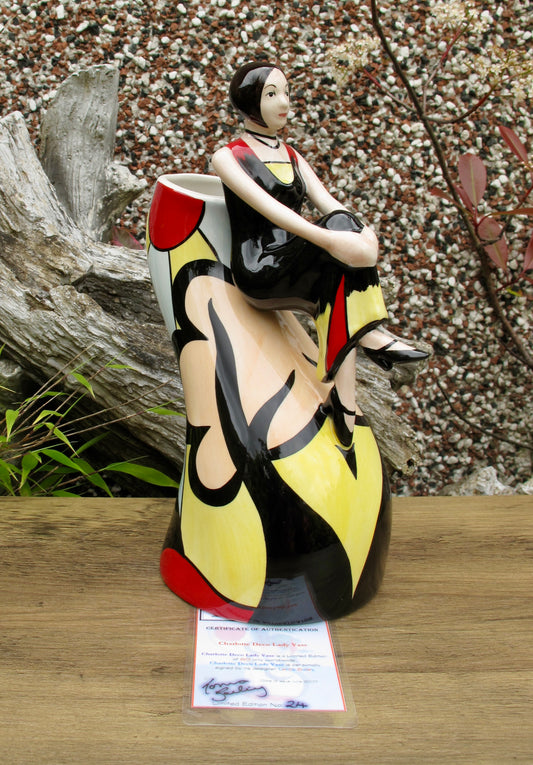 Lorna Bailey CHARLOTTE DECO LADY VASE Limited Edition 24/6o June 2007 COA