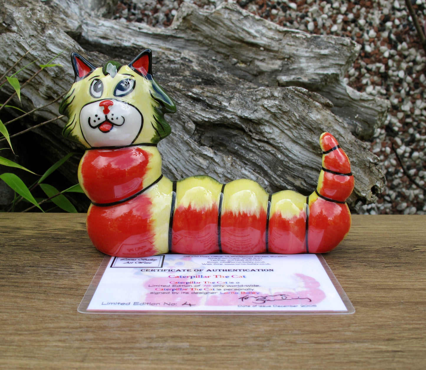 Lorna Bailey CATERPILLAR THE CAT Limited Edition 4/75 Dec 2005 COA
