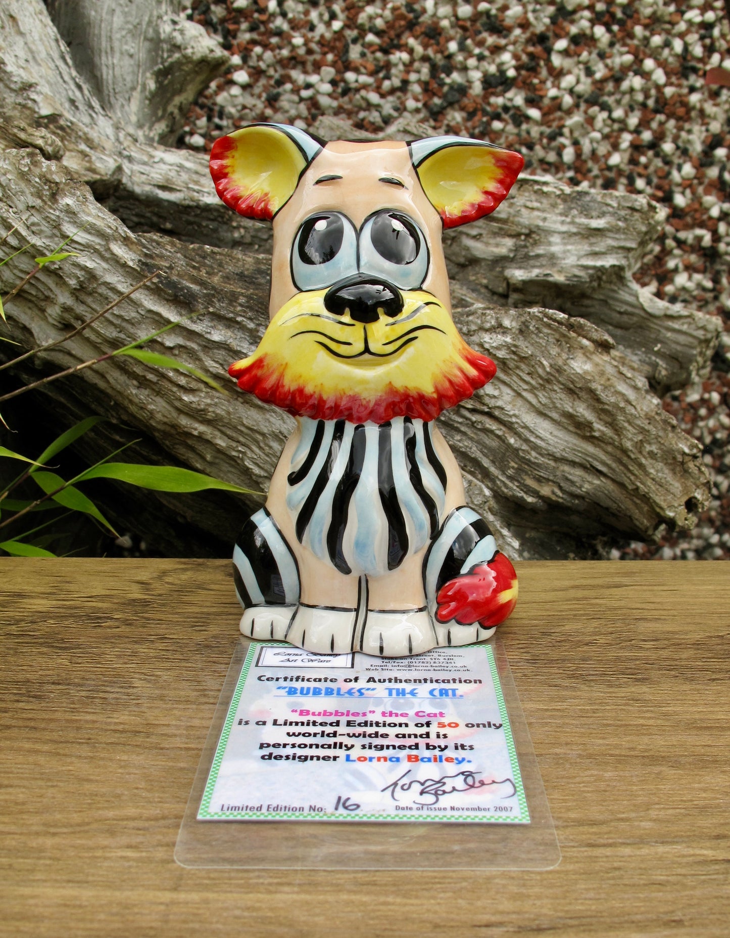 Lorna Bailey BUBBLES THE CAT Limited Edition 16/50 Nov 07 COA