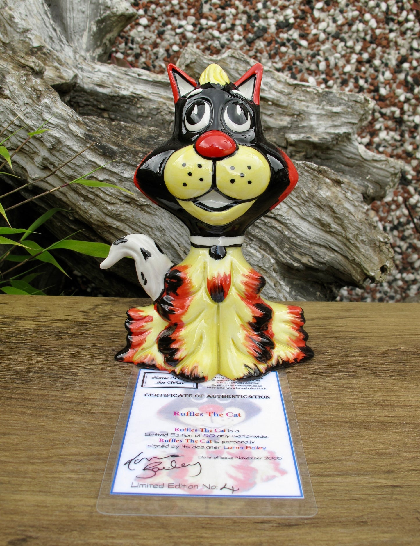 Lorna Bailey RUFFLES THE CAT Limited Edition 4/50 Nov 05 COA