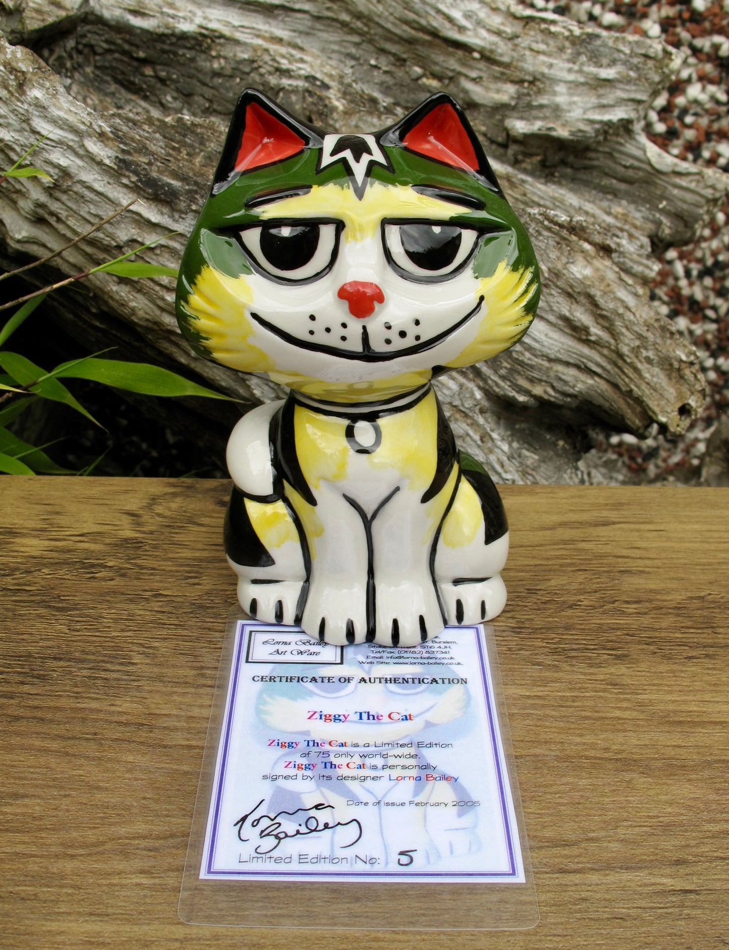 Lorna Bailey ZIGGY THE CAT Limited Edition 5/75 Feb 2005 COA