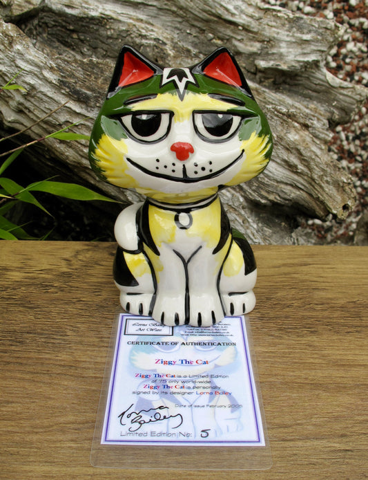 Lorna Bailey ZIGGY THE CAT Limited Edition 5/75 Feb 2005 COA