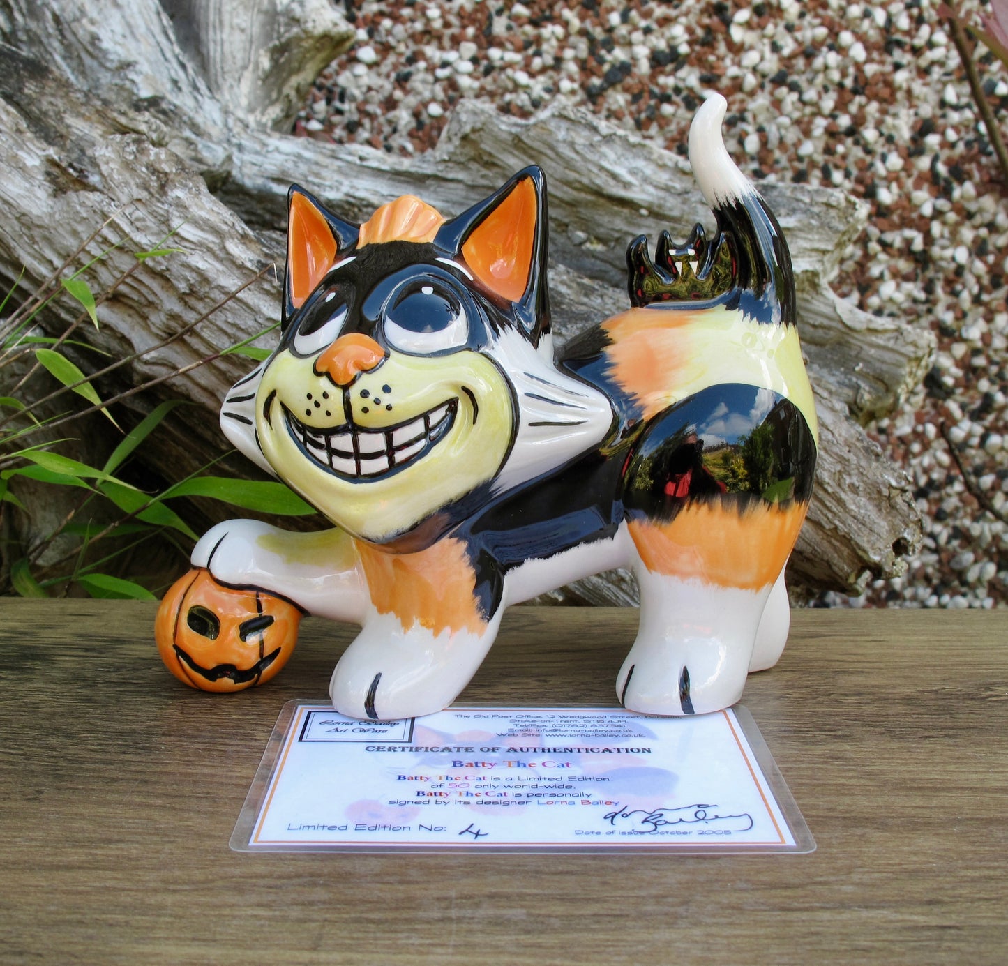 Lorna Bailey BATTY THE CAT Limited Edition 4/50 Oct 05 COA
