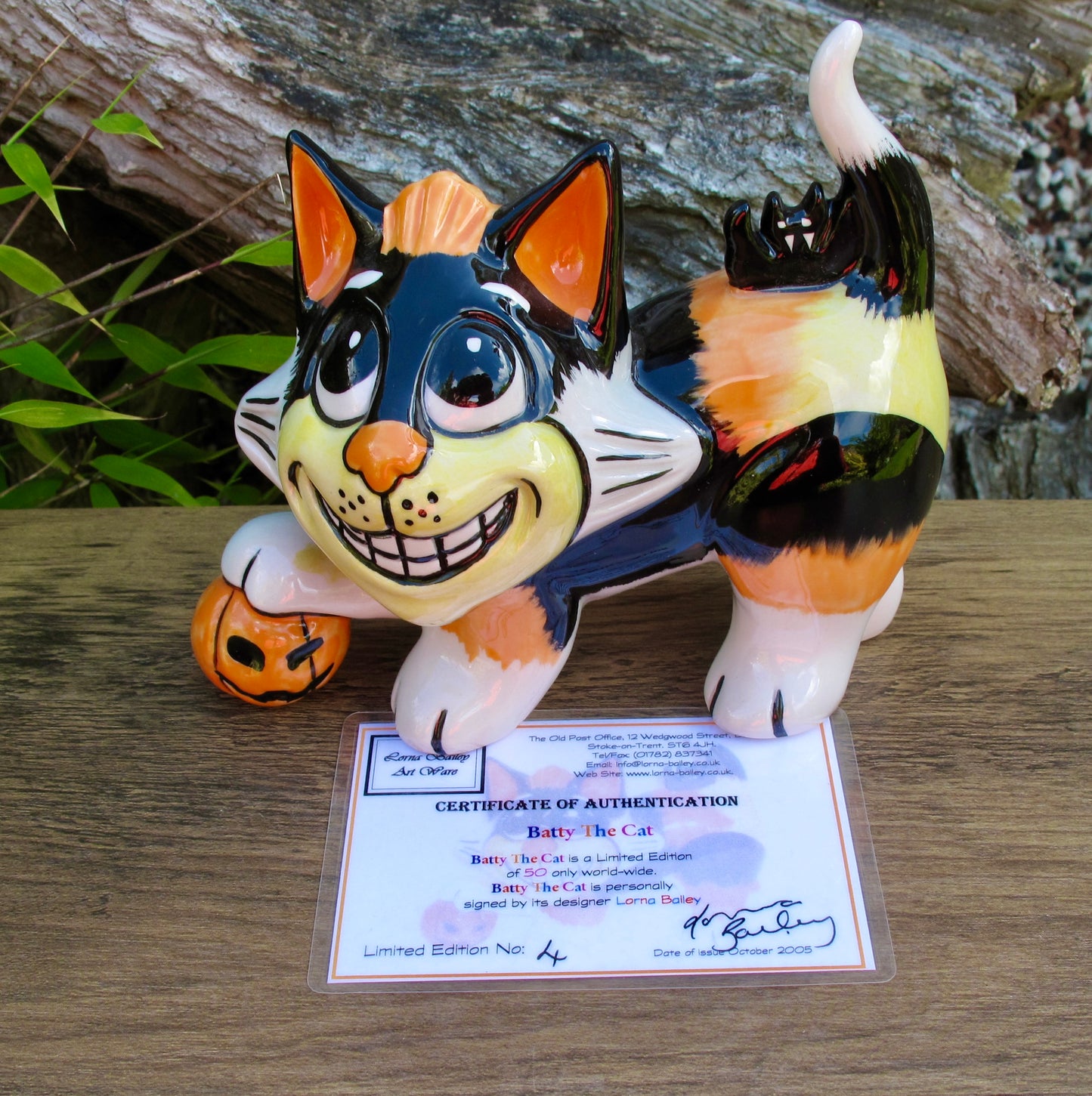 Lorna Bailey BATTY THE CAT Limited Edition 4/50 Oct 05 COA