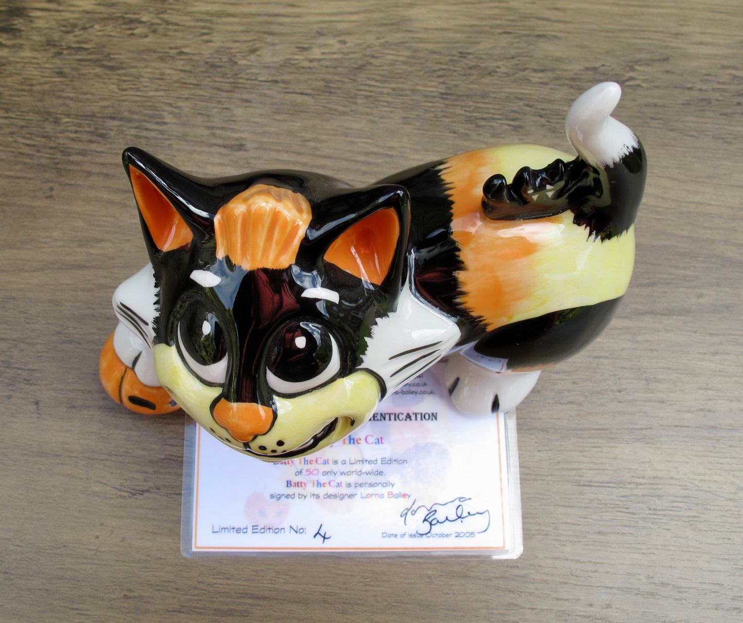 Lorna Bailey BATTY THE CAT Limited Edition 4/50 Oct 05 COA