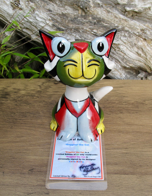 Lorna Bailey GOGGLES THE CAT Limited Edition 4/60 COA