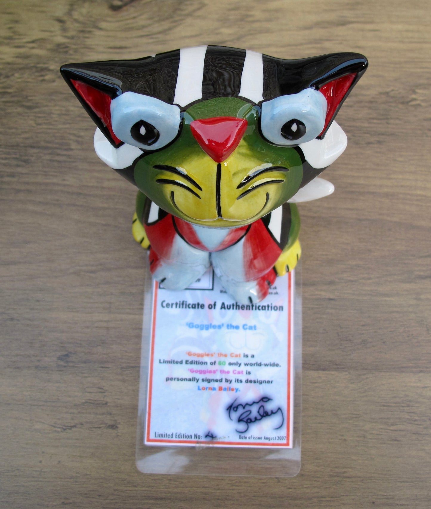Lorna Bailey GOGGLES THE CAT Limited Edition 4/60 COA