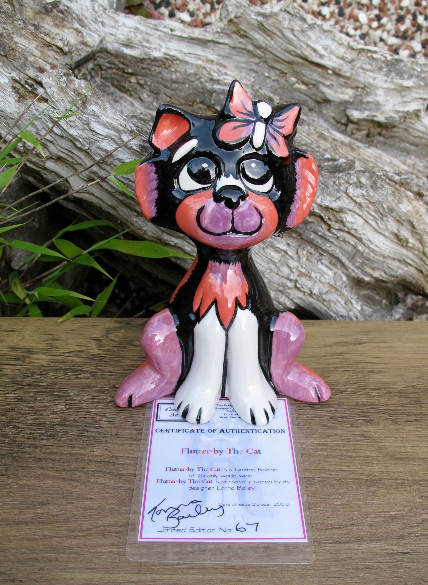 Lorna Bailey FLUTTER-BY THE CAT Limited Edition 67/75 Oct 2003 COA