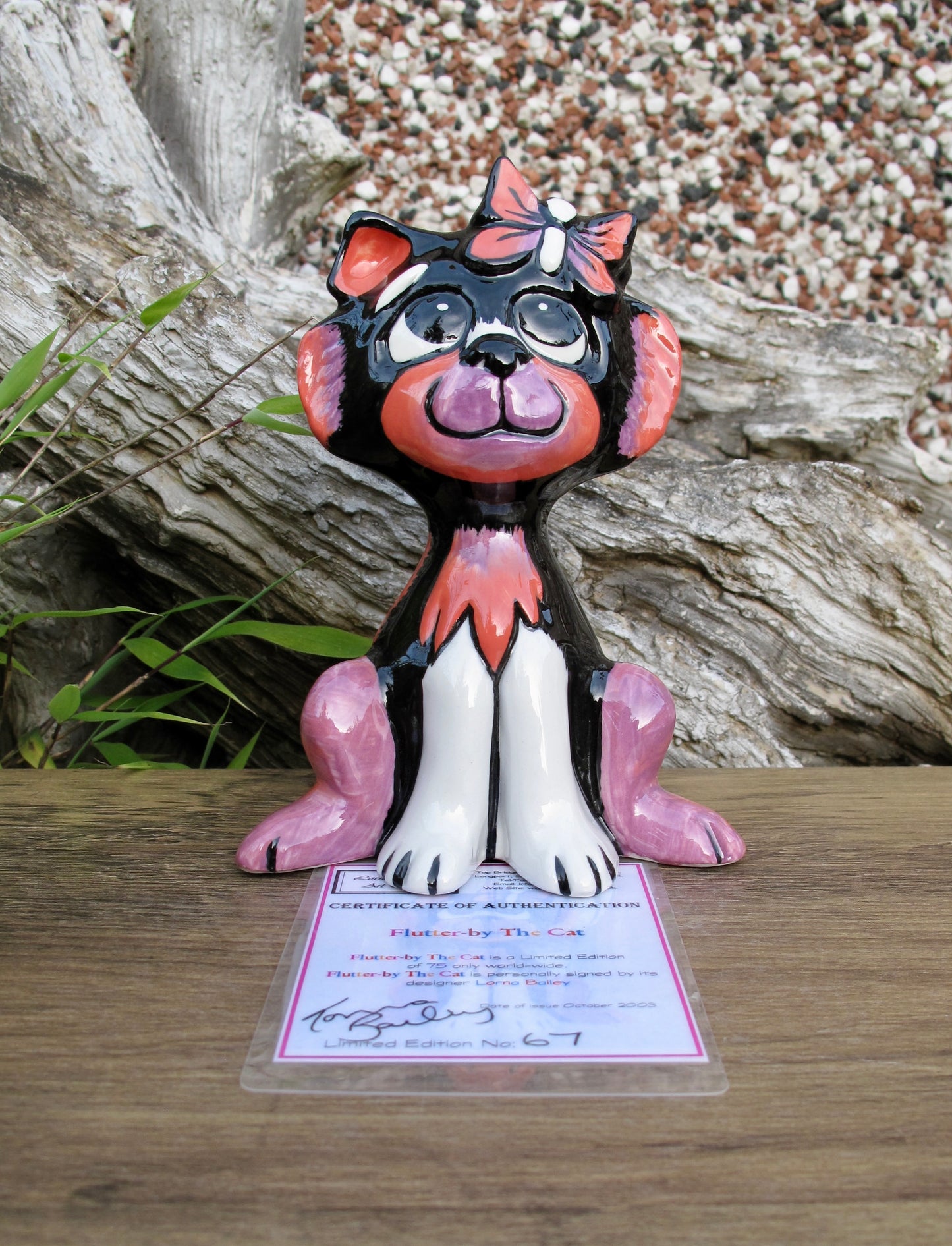 Lorna Bailey FLUTTER-BY THE CAT Limited Edition 67/75 Oct 2003 COA