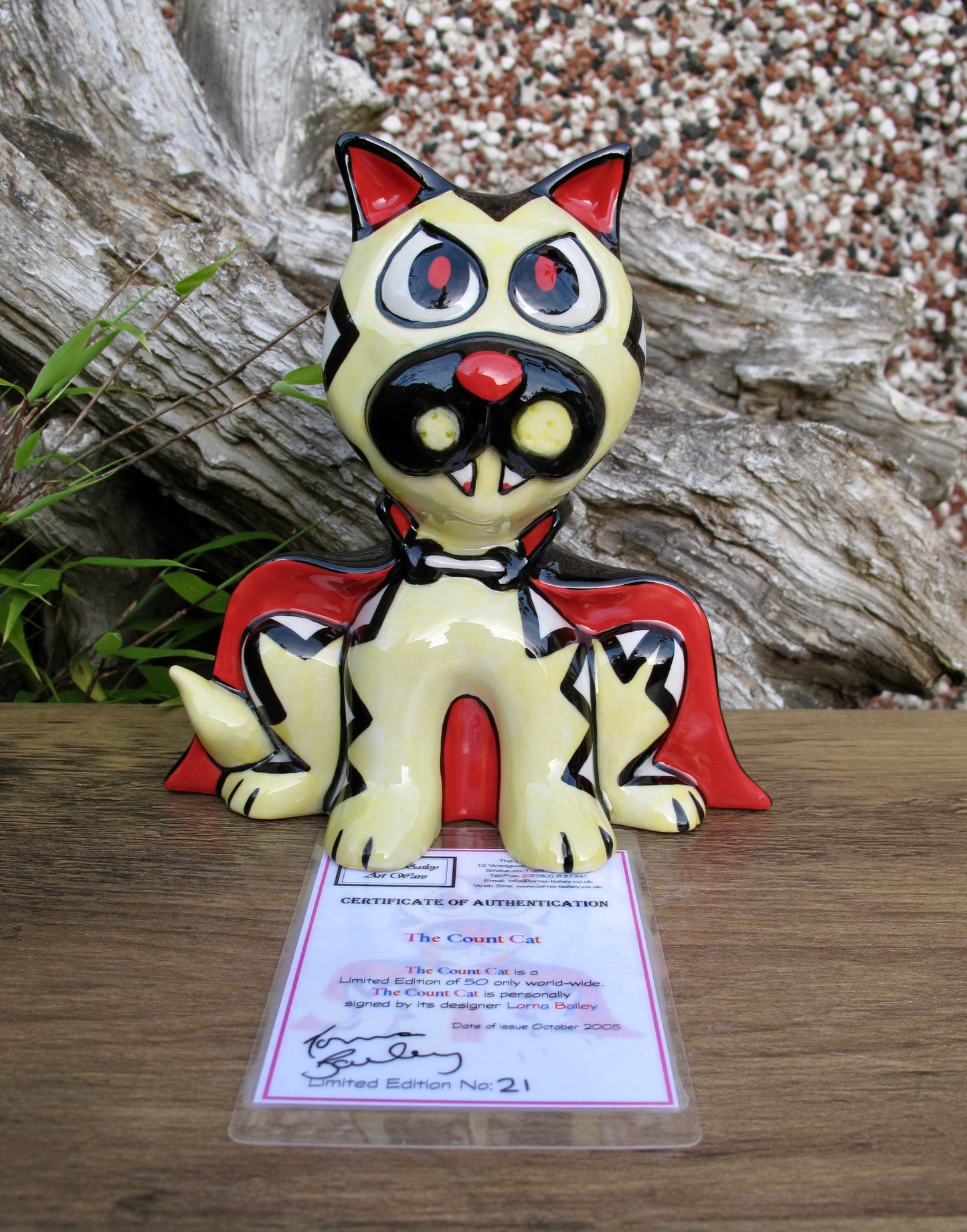 Lorna Bailey THE COUNT CAT Limited Edition 21/50 Halloween 2005 COA