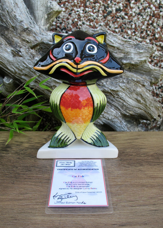 Lorna Bailey CATFISH THE CAT Limited Edition 4/40